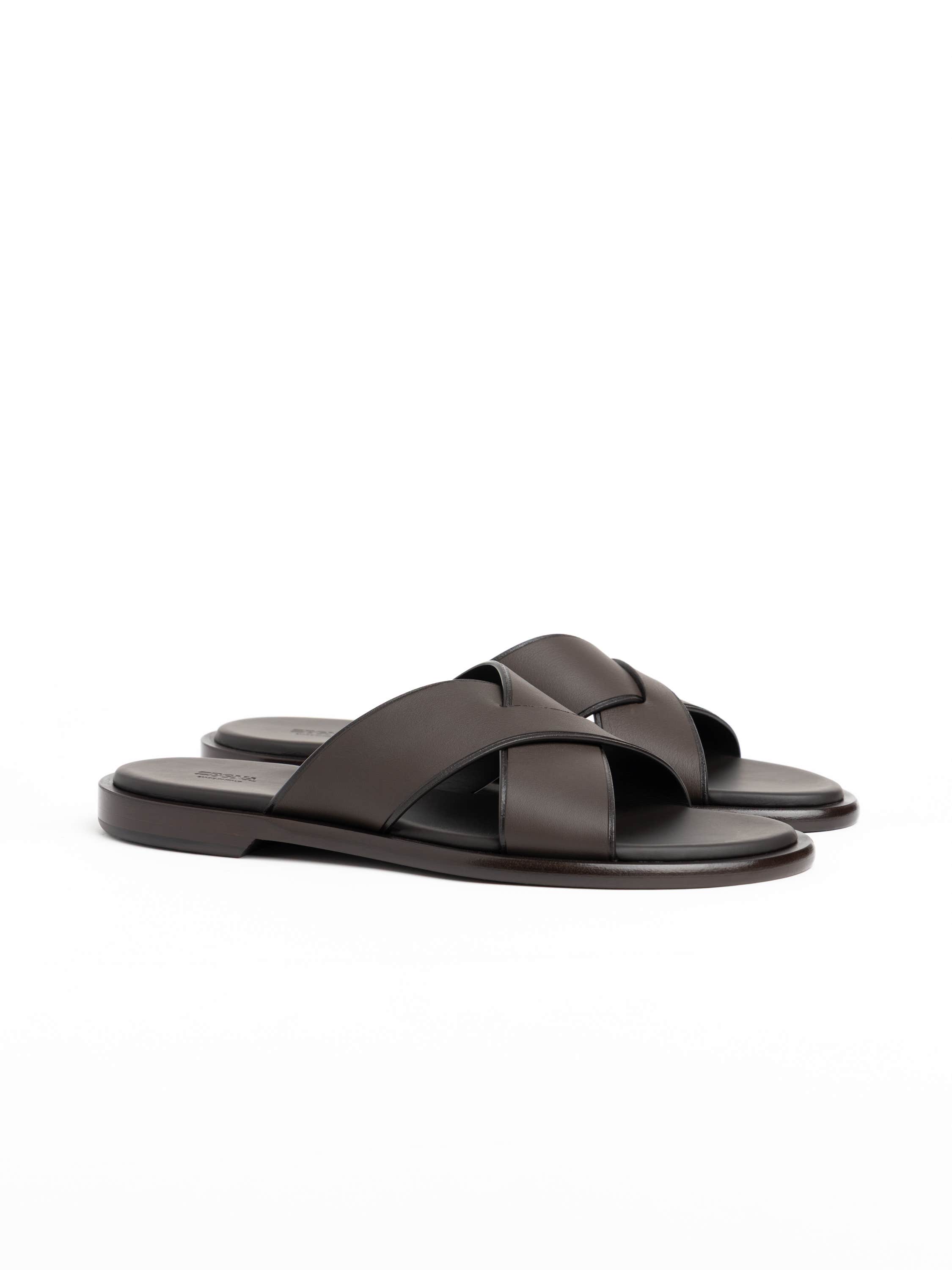 Dark Brown Leather Sandals