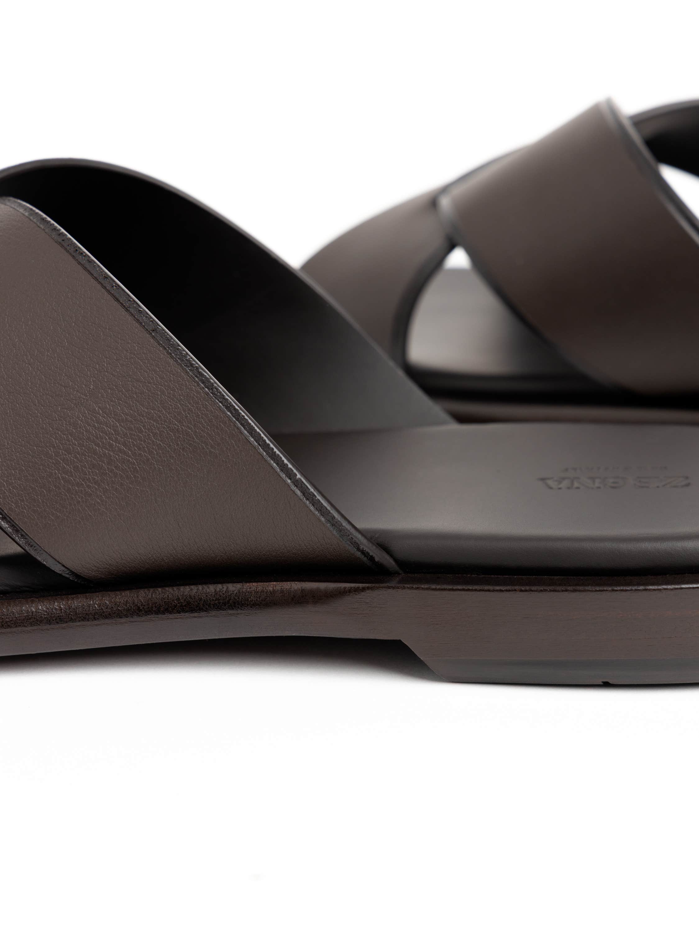 Dark Brown Leather Sandals