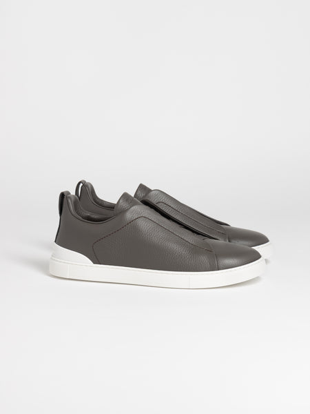Dark Grey Deerskin Triple stitch Sneakers – The Helm Clothing