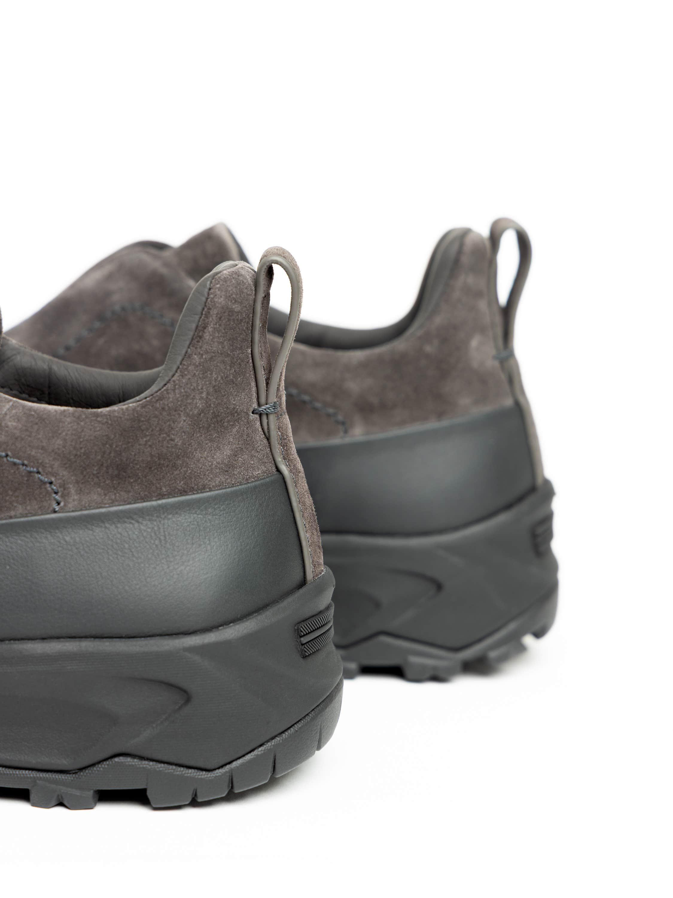 Dark Grey Leather and Suede Triple Stitch™ Monte Sneakers