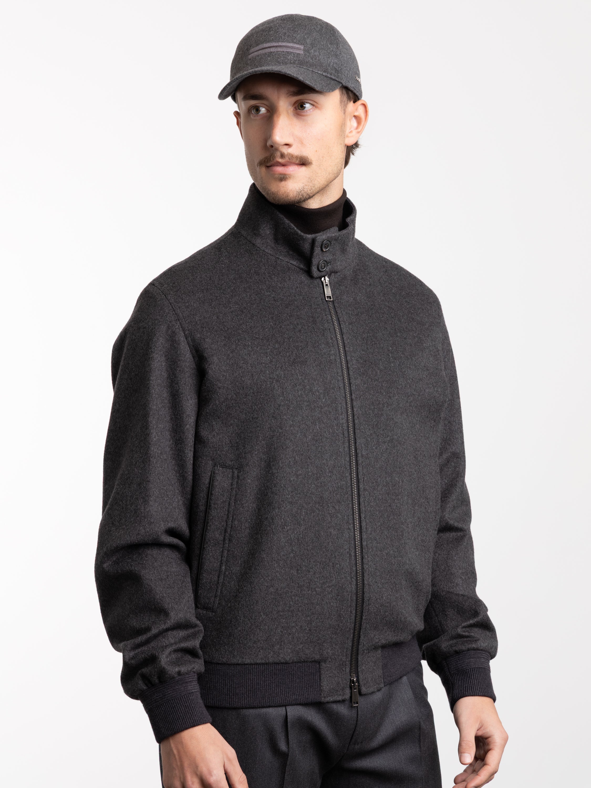Dark Grey Cashmere Elements Blouson – The Helm Clothing