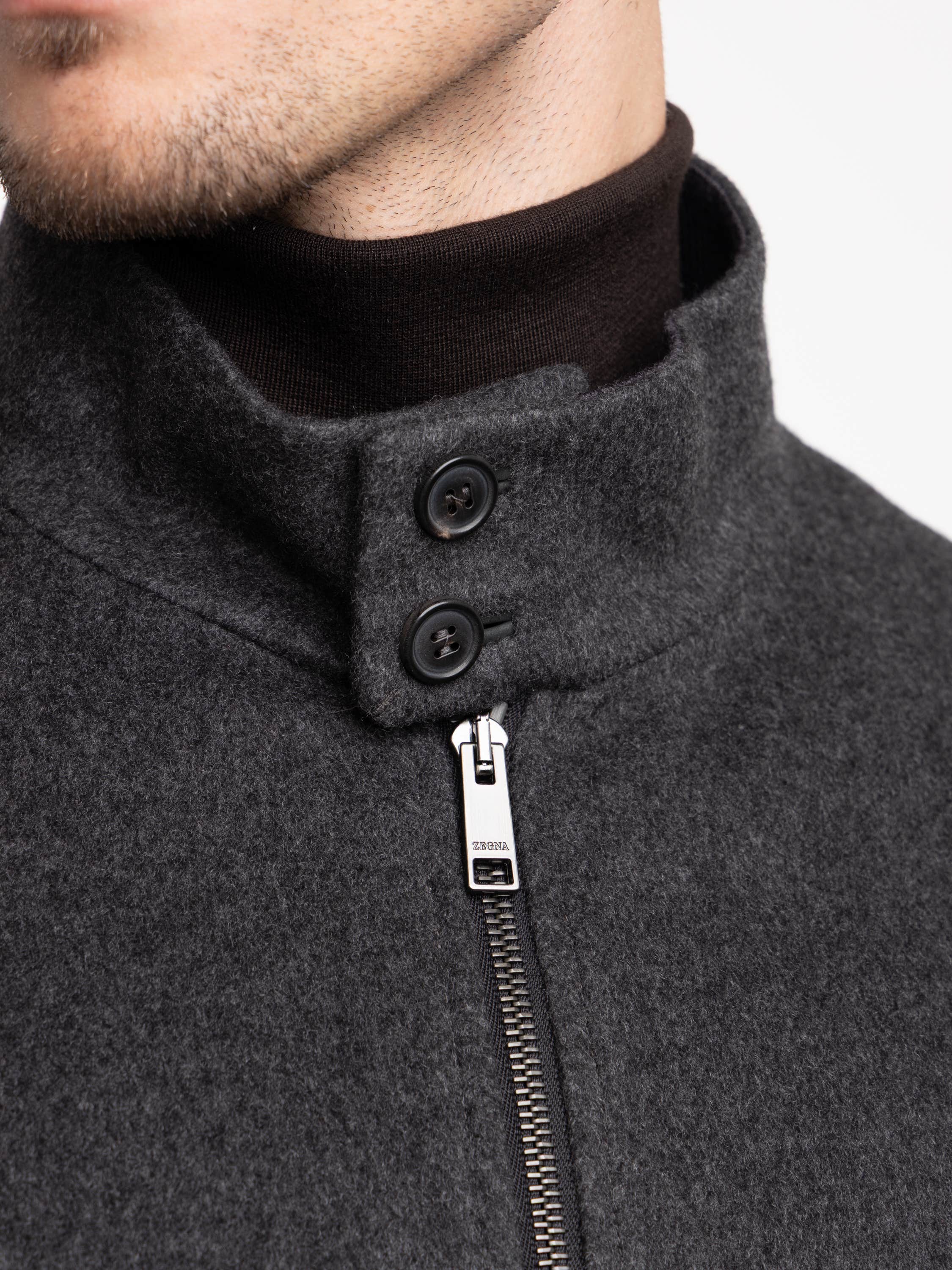 Dark Grey Cashmere Elements Blouson