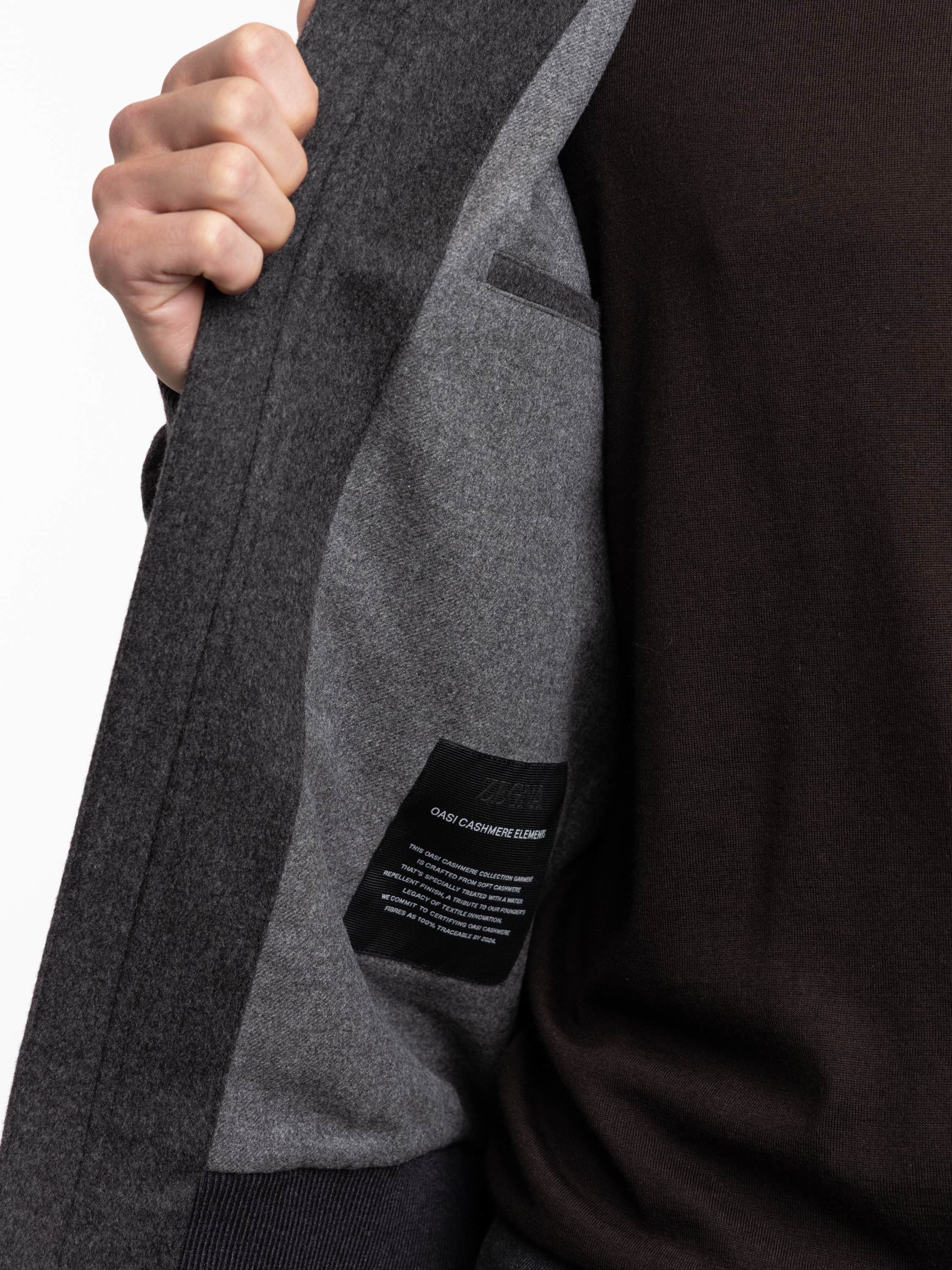 Dark Grey Cashmere Elements Blouson