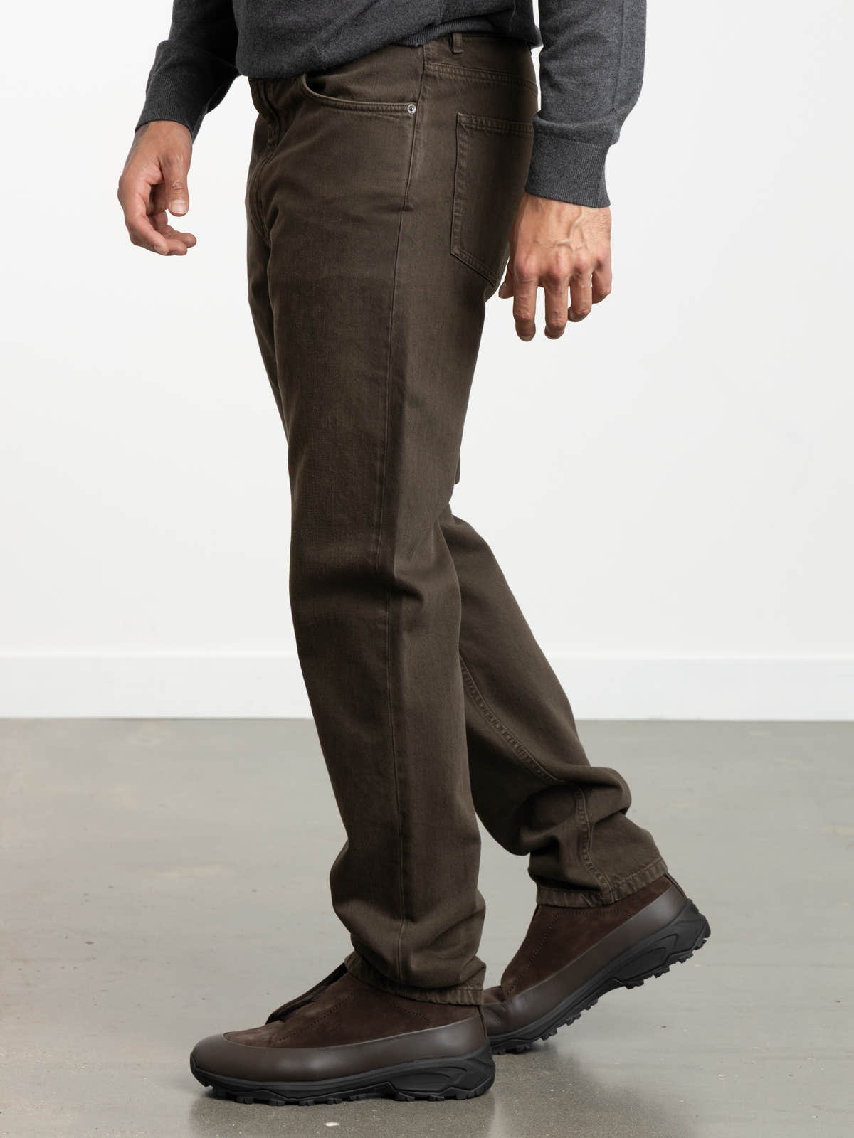 Dark Olive Green Cotton Roccia Pants
