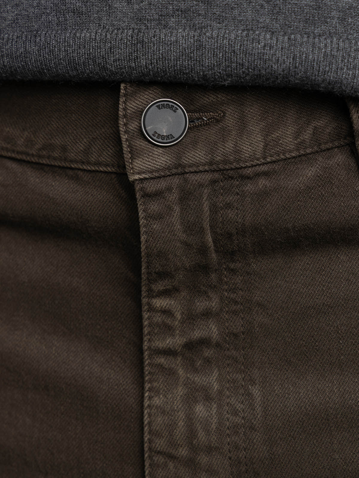 Dark Olive Green Cotton Roccia Pants