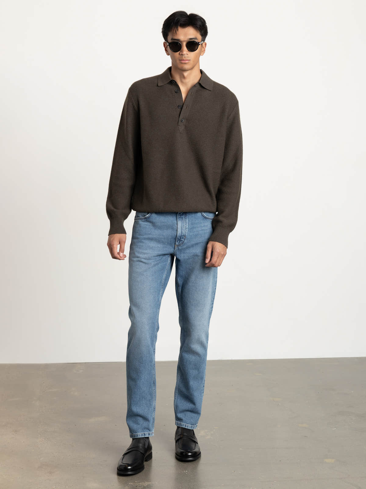 Dark Olive Green Oasi Cashmere Polo
