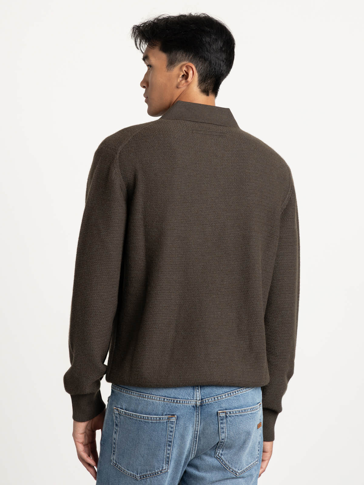 Dark Olive Green Oasi Cashmere Polo