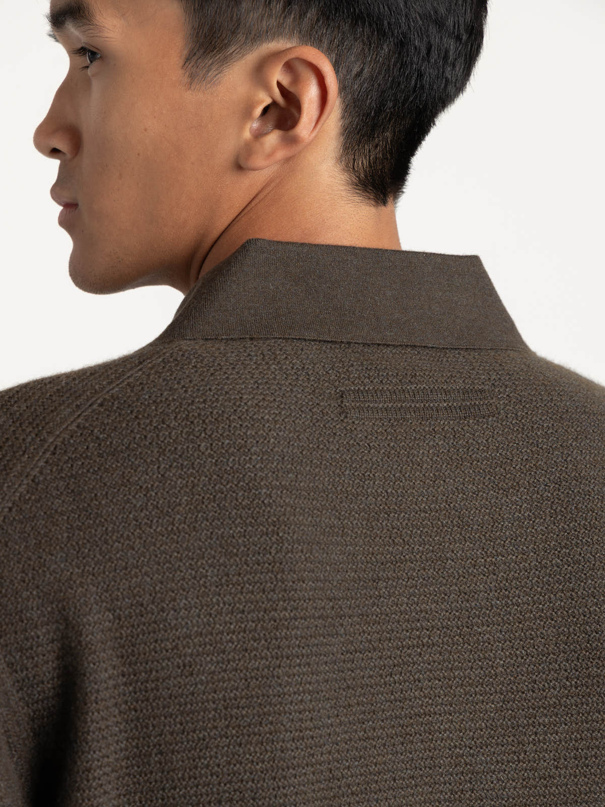 Dark Olive Green Oasi Cashmere Polo