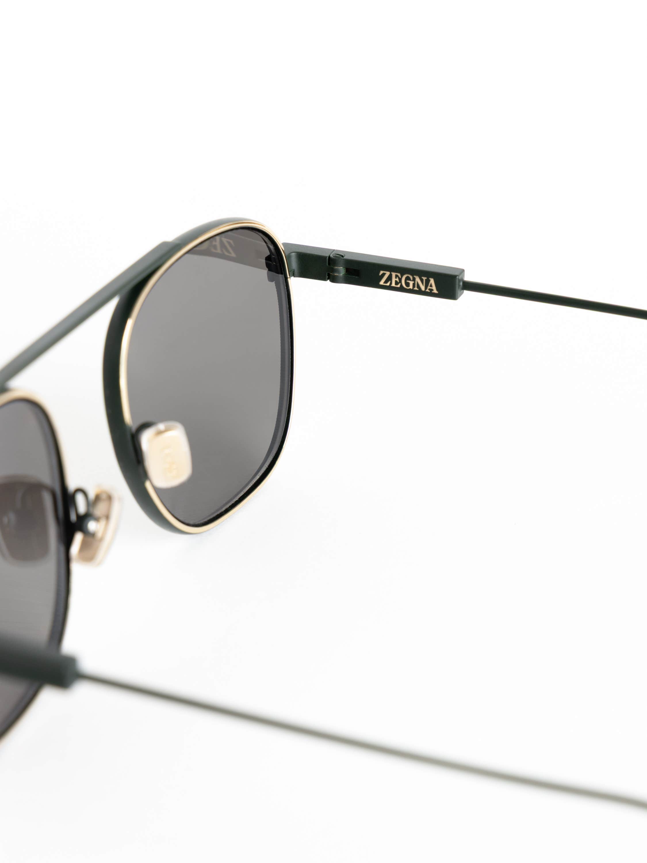 Forest Green Aviator Sunglasses