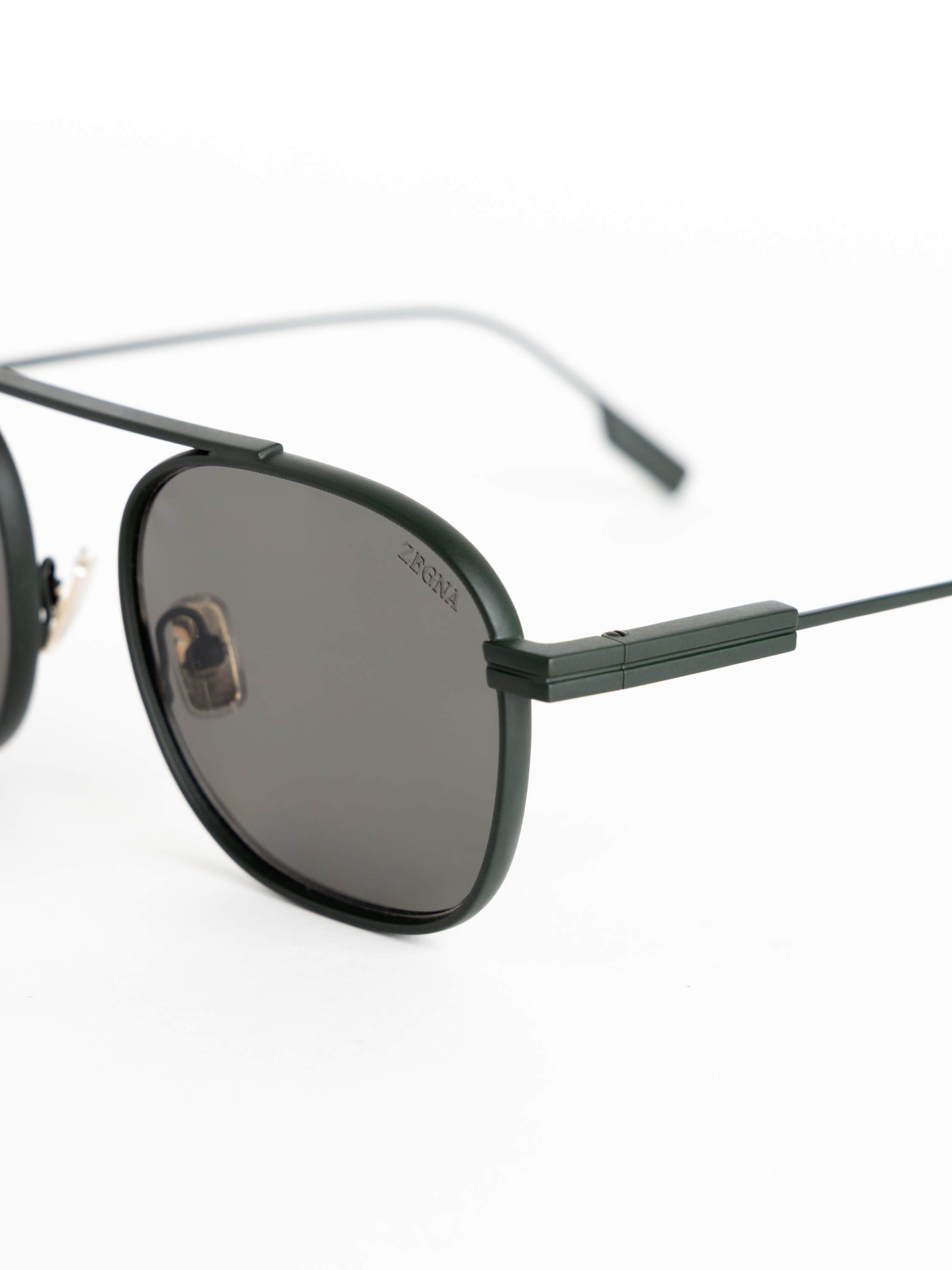 Forest Green Aviator Sunglasses