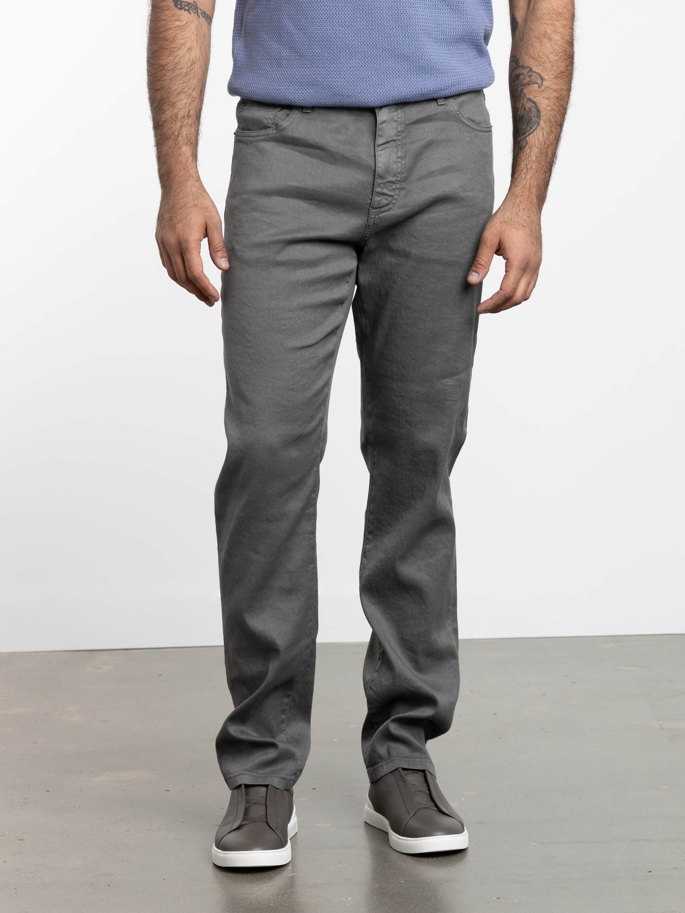 Grey City Straight-Leg Jeans