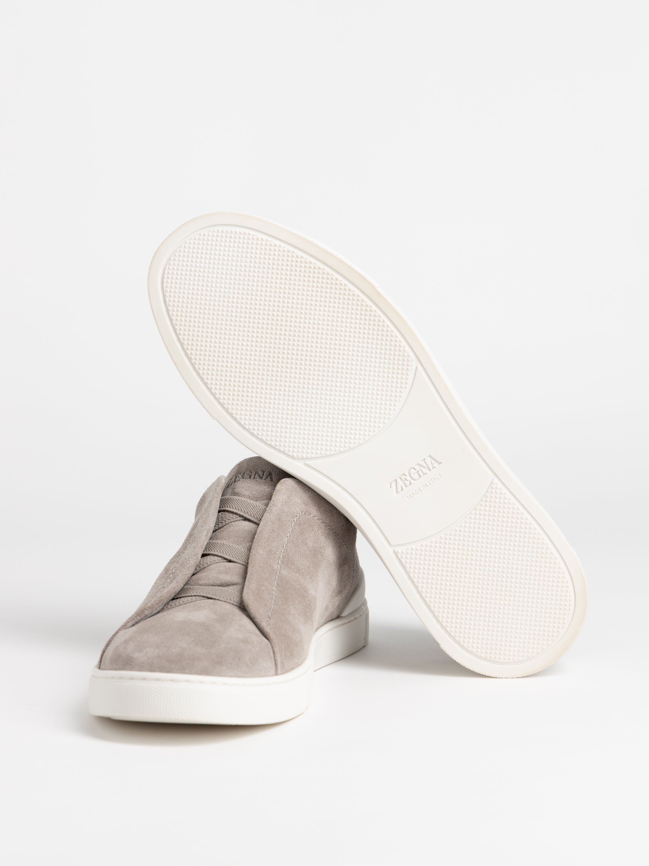 Grey Mélange Suede Triple Stitch™ Sneakers – The Helm Clothing