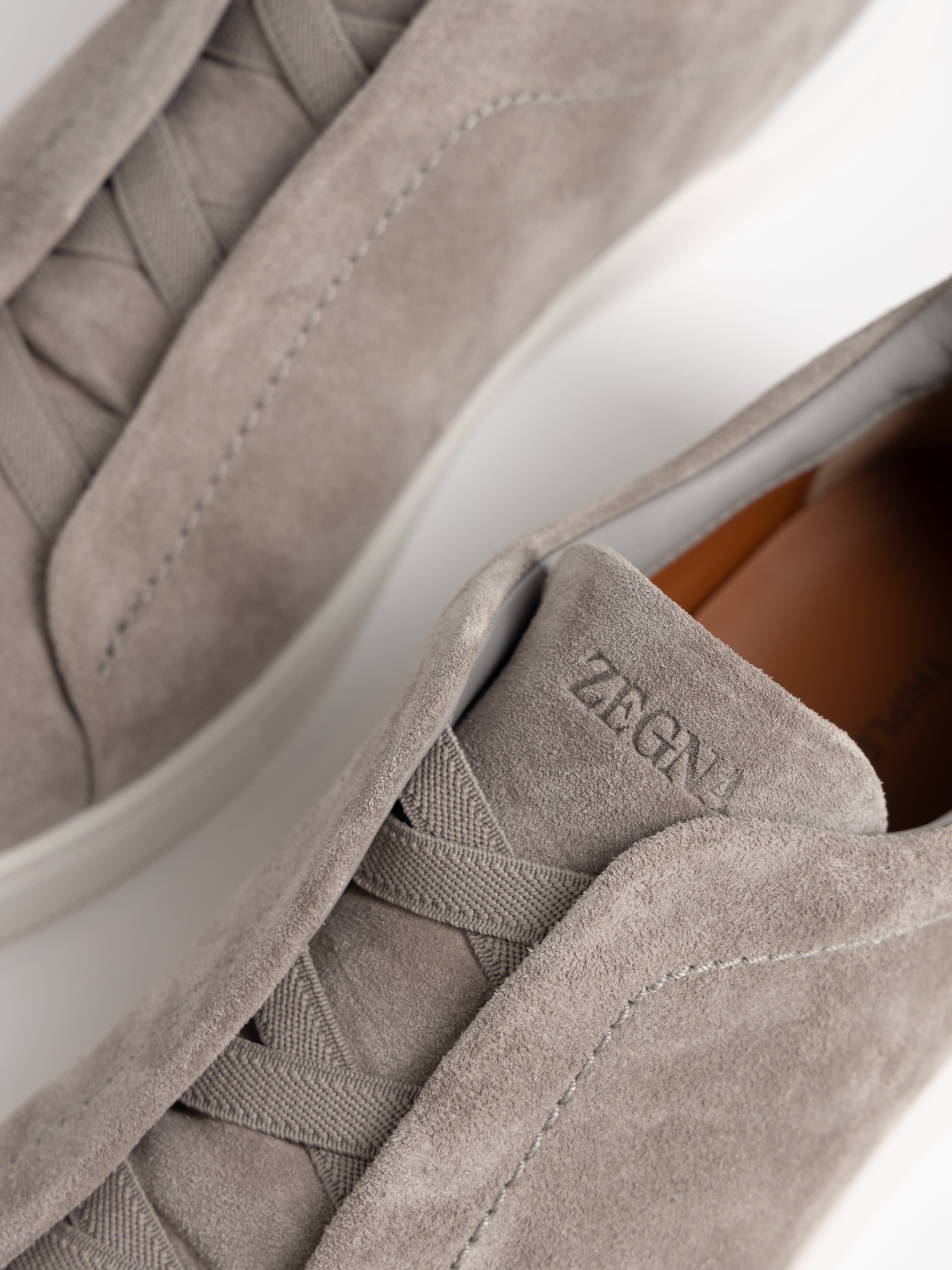 Grey Mélange Suede Triple Stitch™ Sneakers – The Helm Clothing