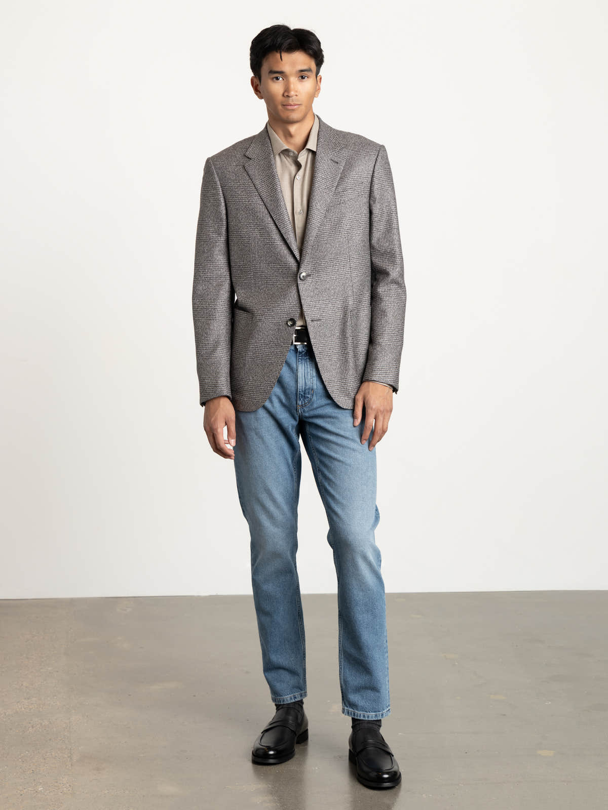 Grey Silk and Cashmere Sport Jacket