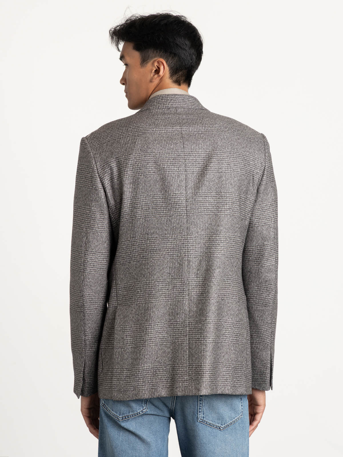 Grey Silk and Cashmere Sport Jacket
