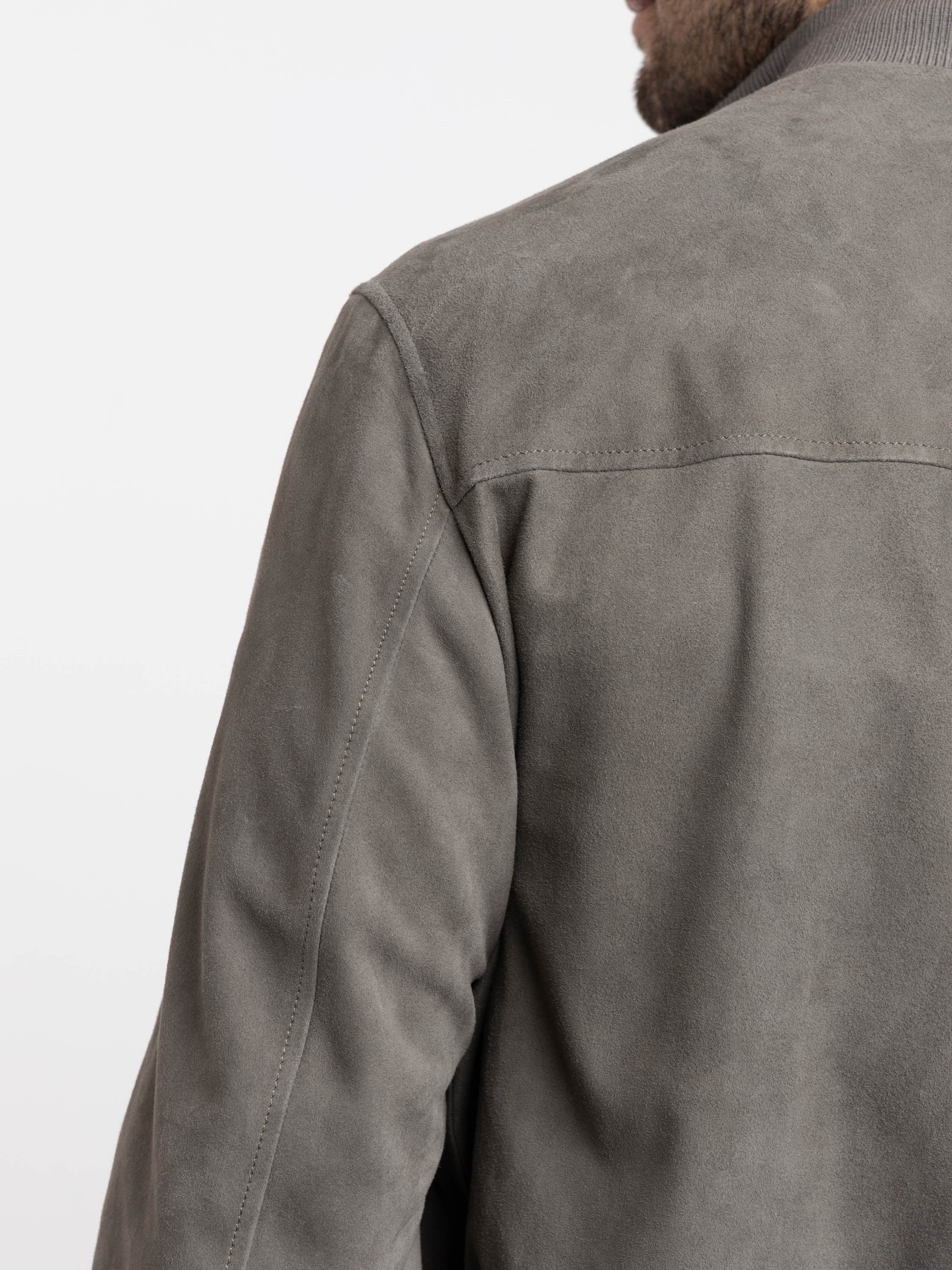Grey Suede Blouson