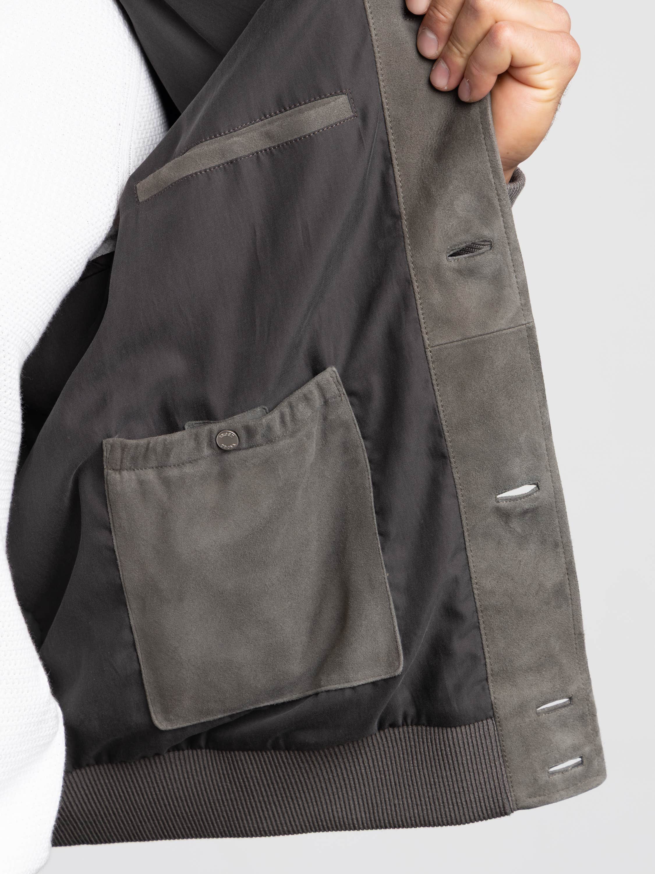 Grey Suede Blouson