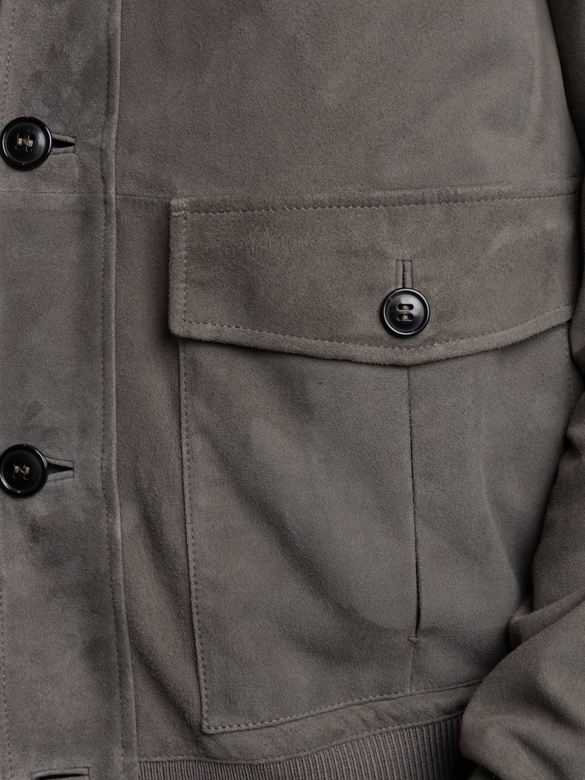 Grey Suede Blouson