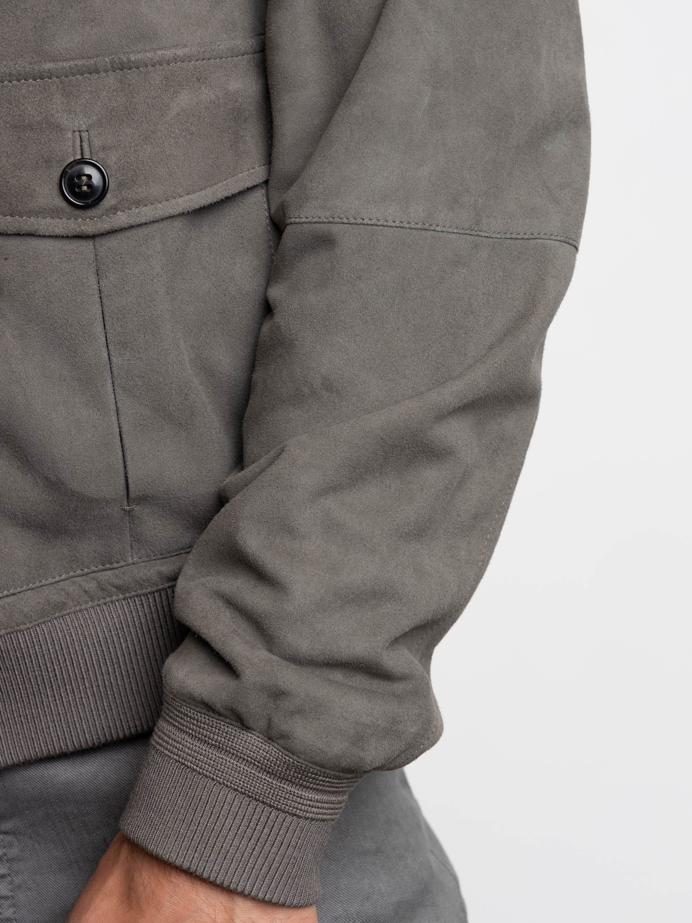 Grey Suede Blouson