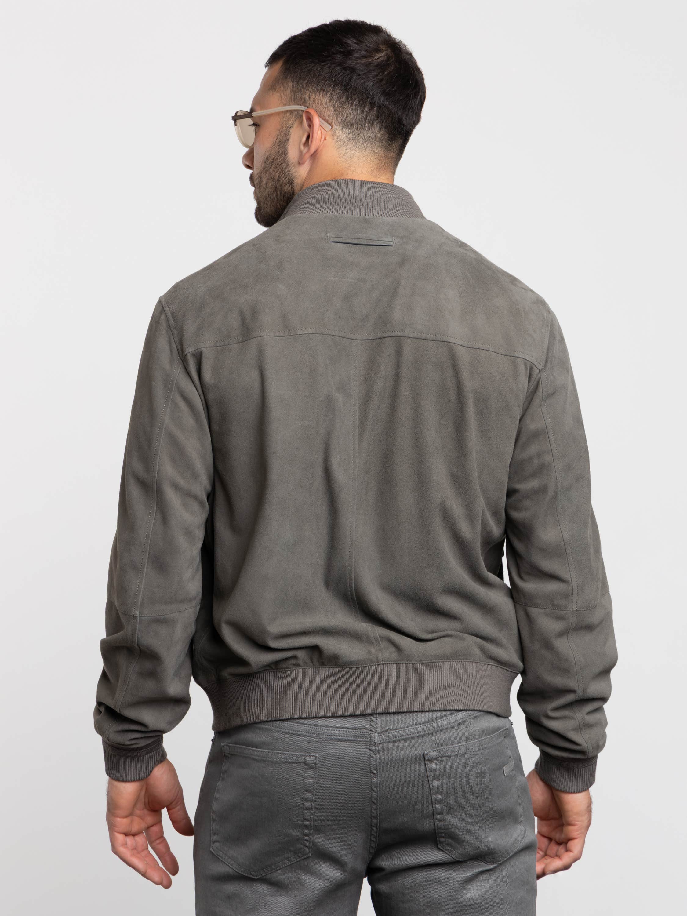 Grey Suede Blouson
