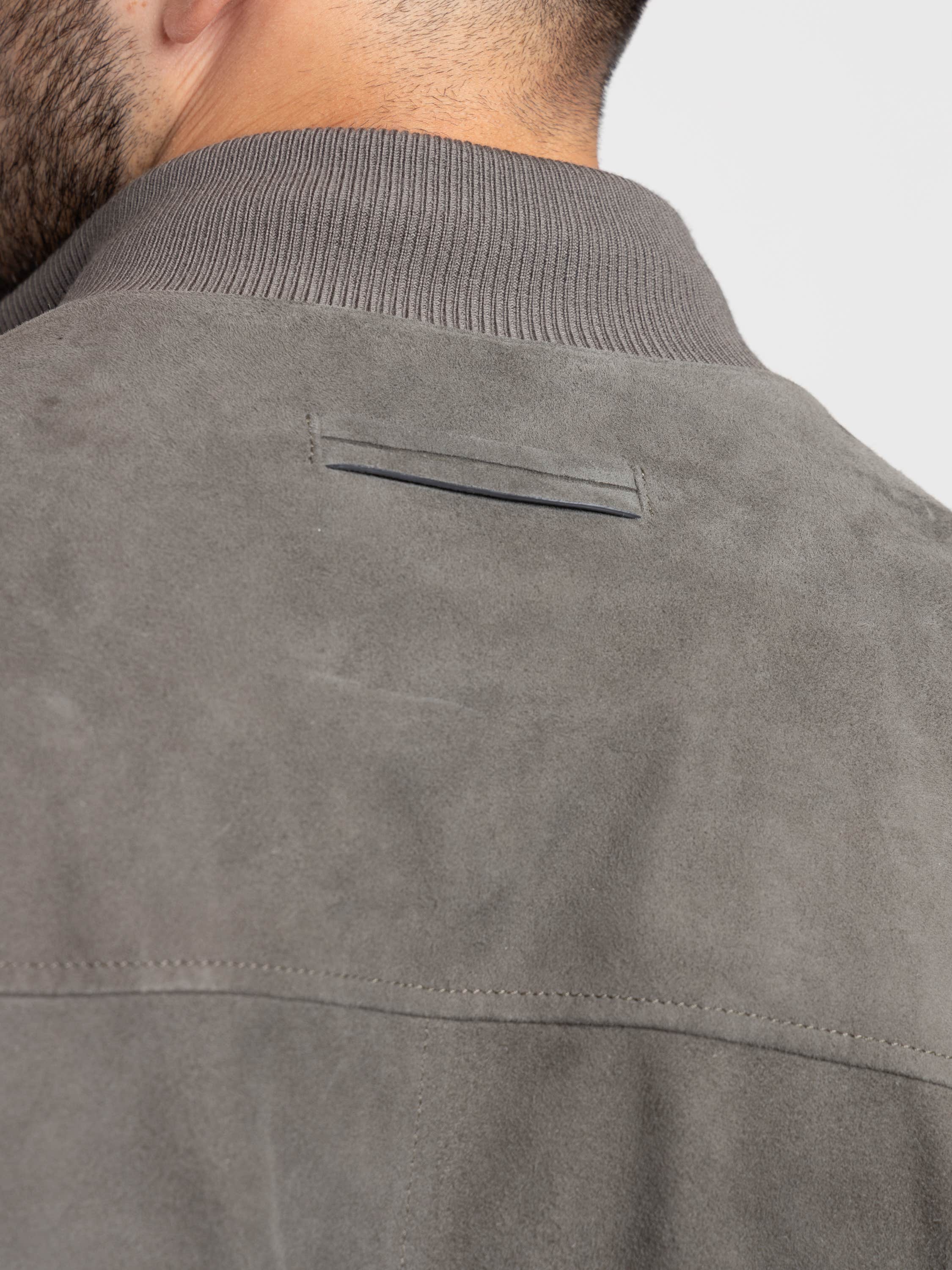 Grey Suede Blouson