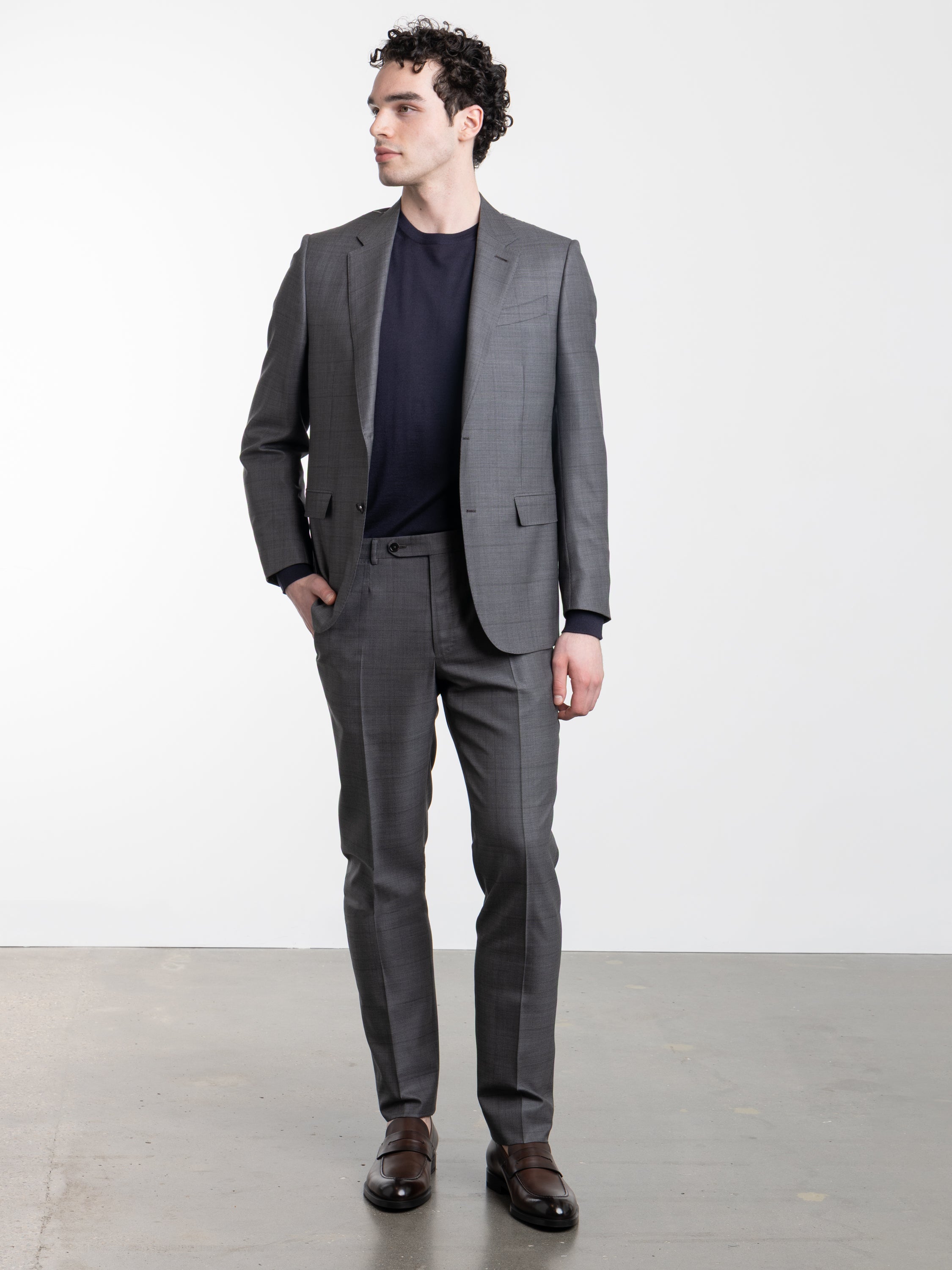 Eremenegildo Zegna サイズAB7 ウール100 ダークグレー Grey Trofeo™ Wool Suit – The Helm Clothing
