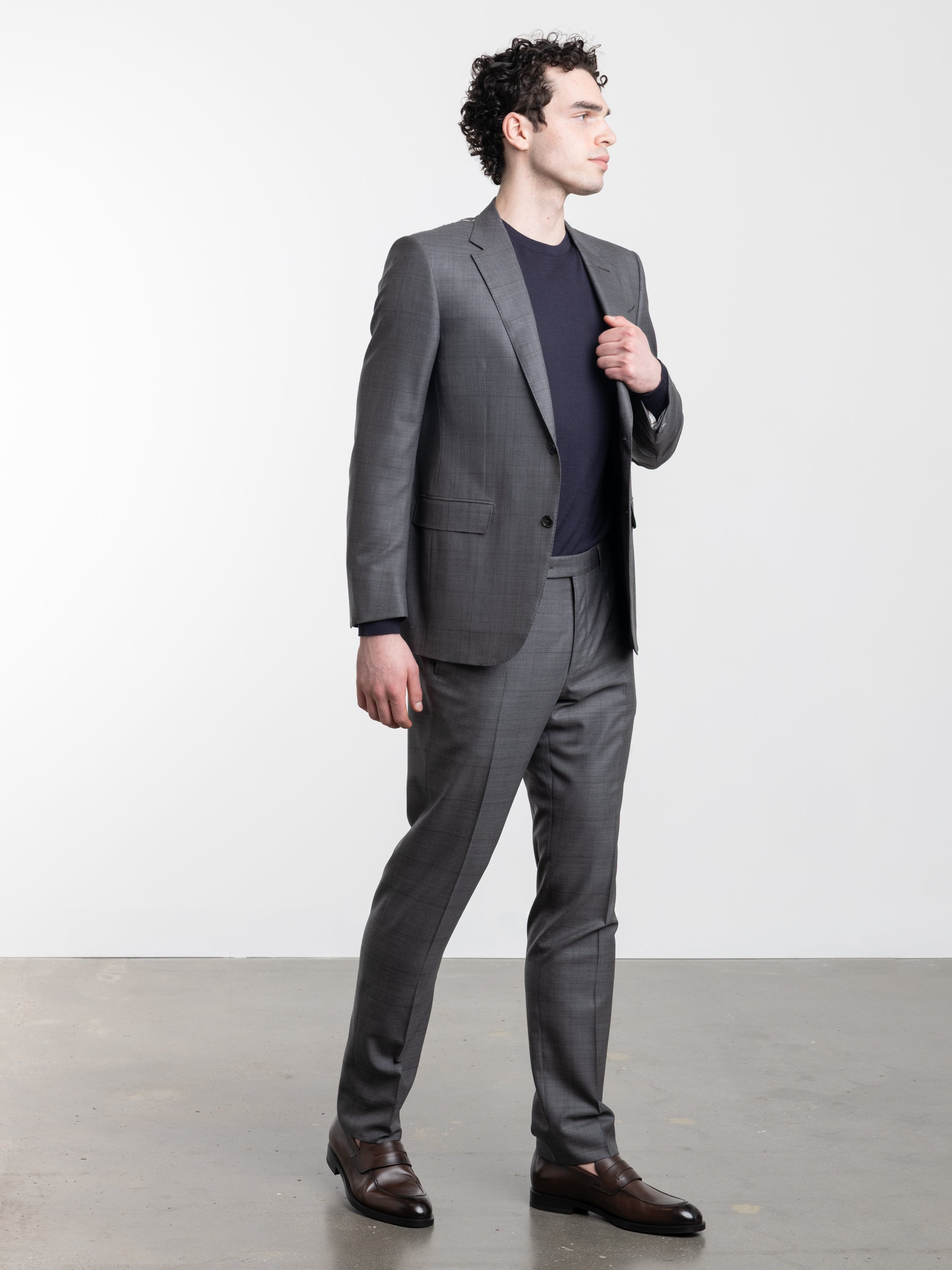 ErmenegildoZegna TROFEOスーツFIT ROM.グレー46 Grey Trofeo™ Wool Suit – The Helm Clothing