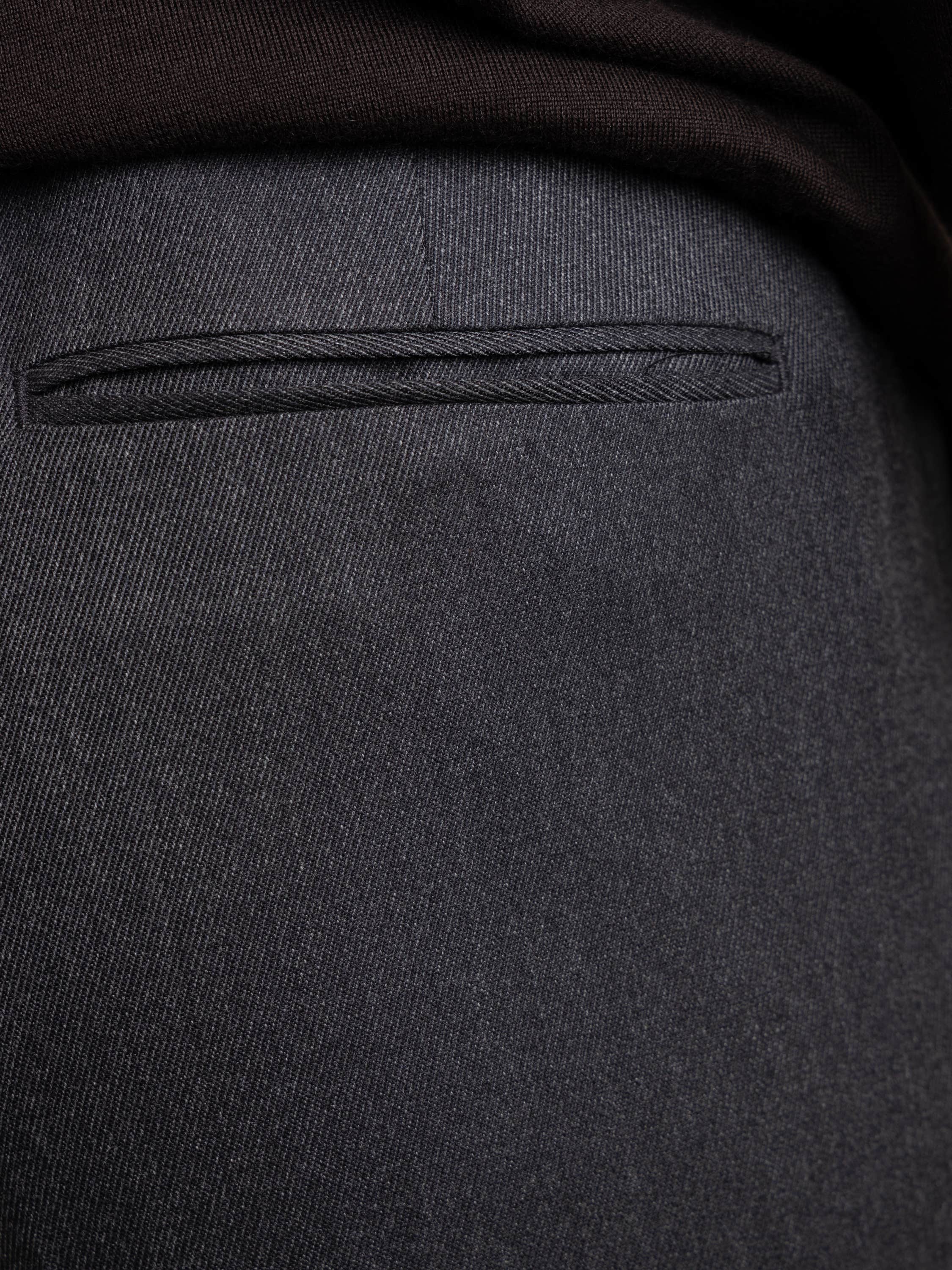 Grey Wool-Cashmere Dress Pant