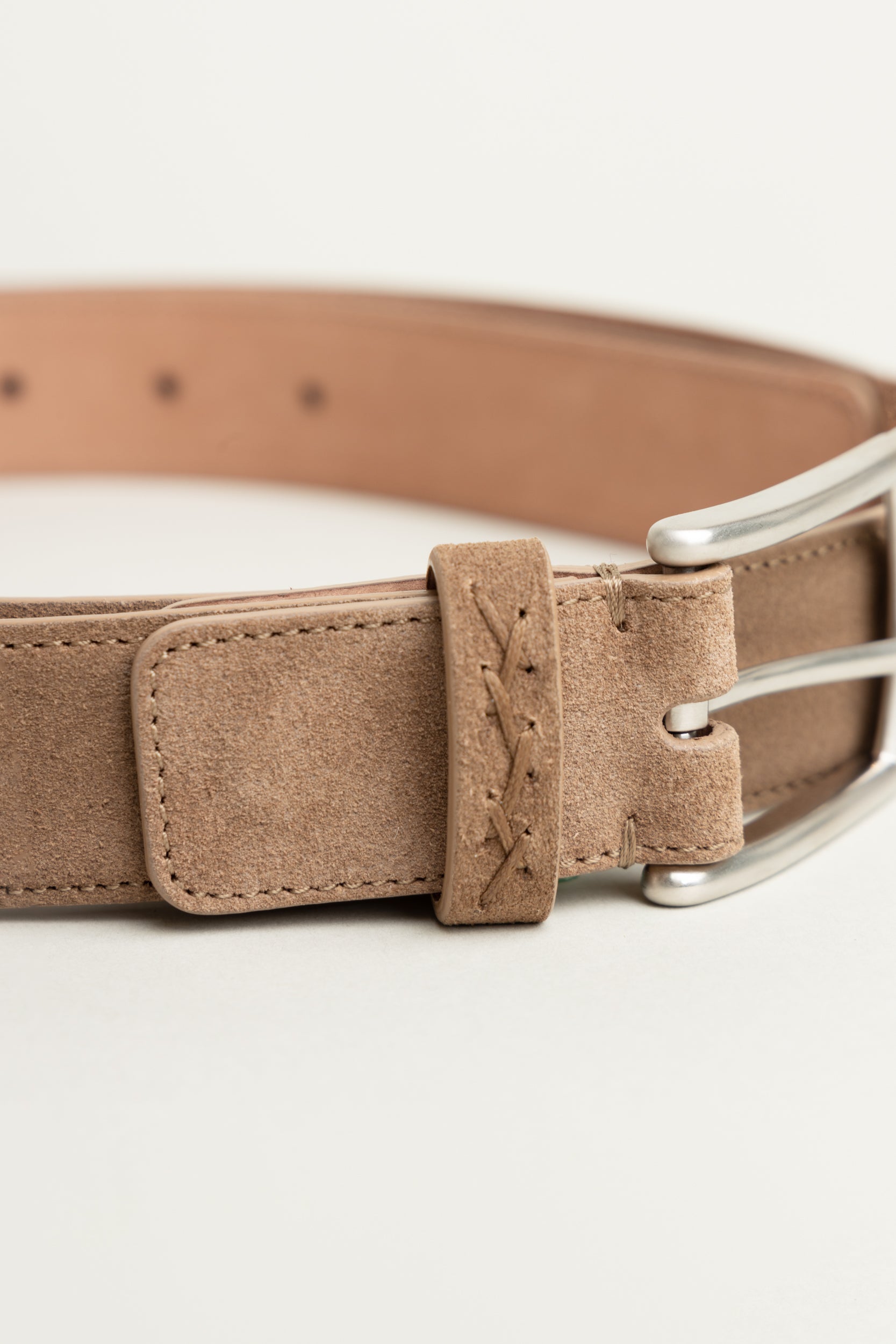 Beige suede shop belt