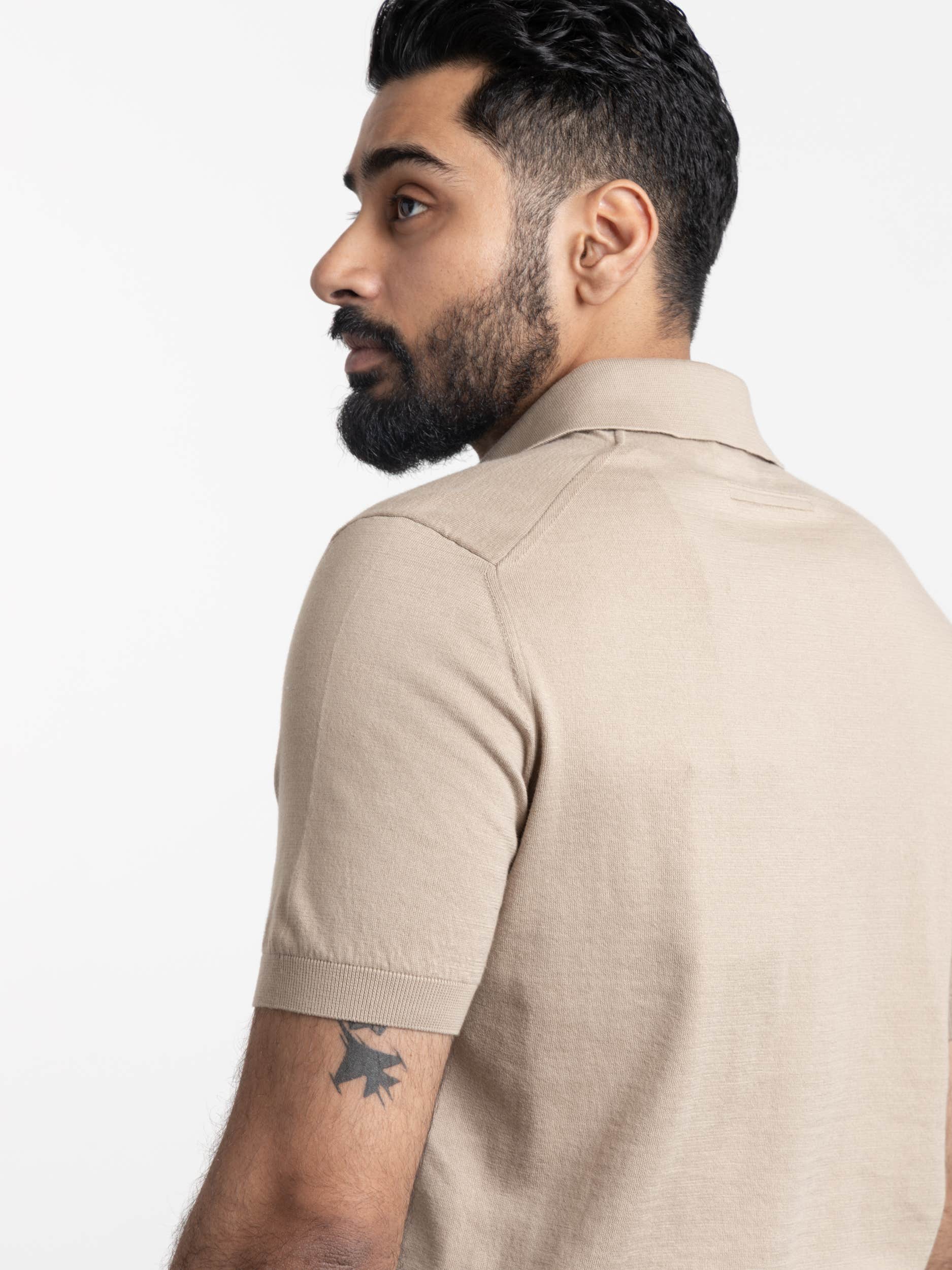 Light Taupe Premium Cotton Polo Shirt