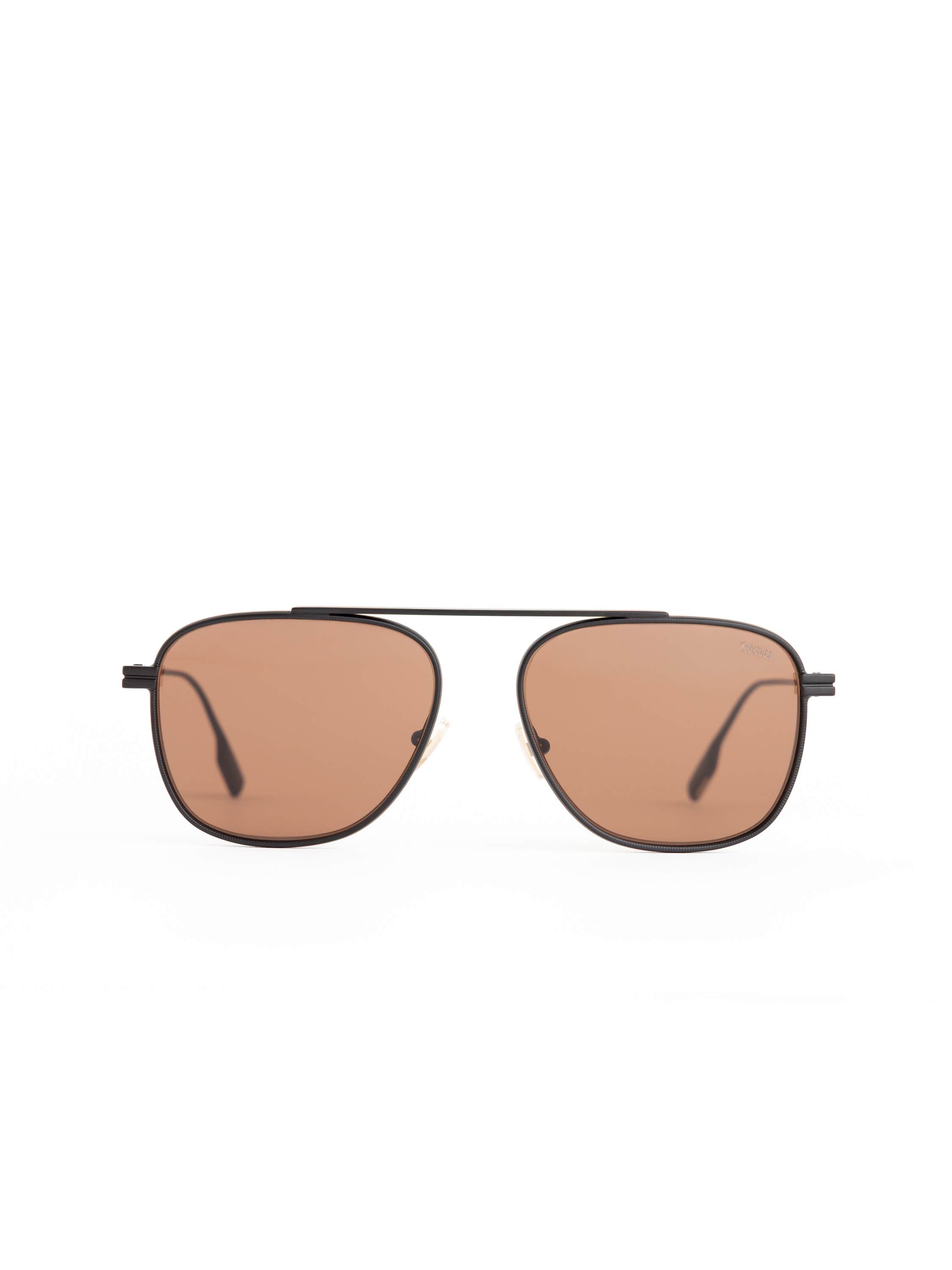 Matte Black Pilot Sunglasses