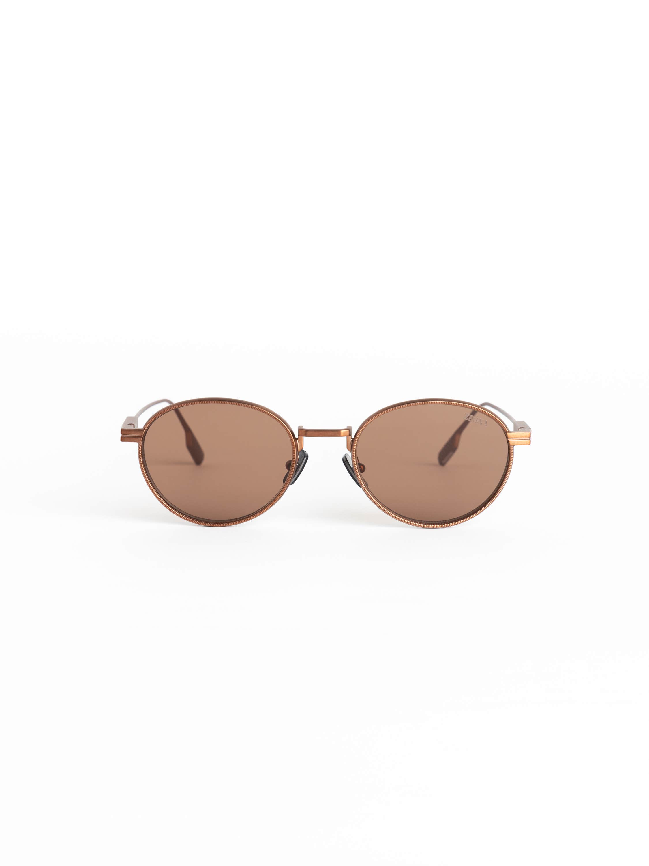 Matte Bronze Oval Sunglasses
