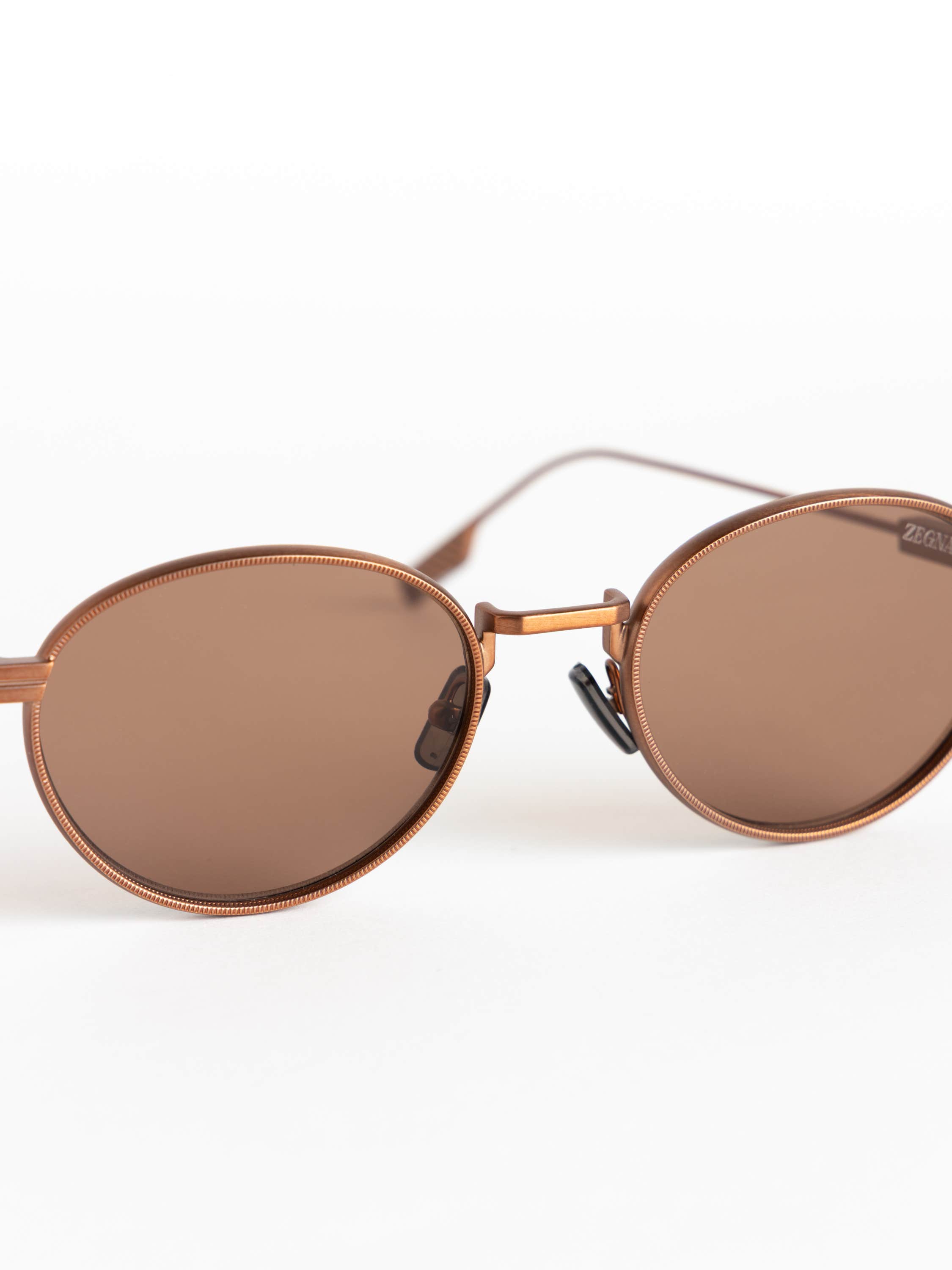 Matte Bronze Oval Sunglasses