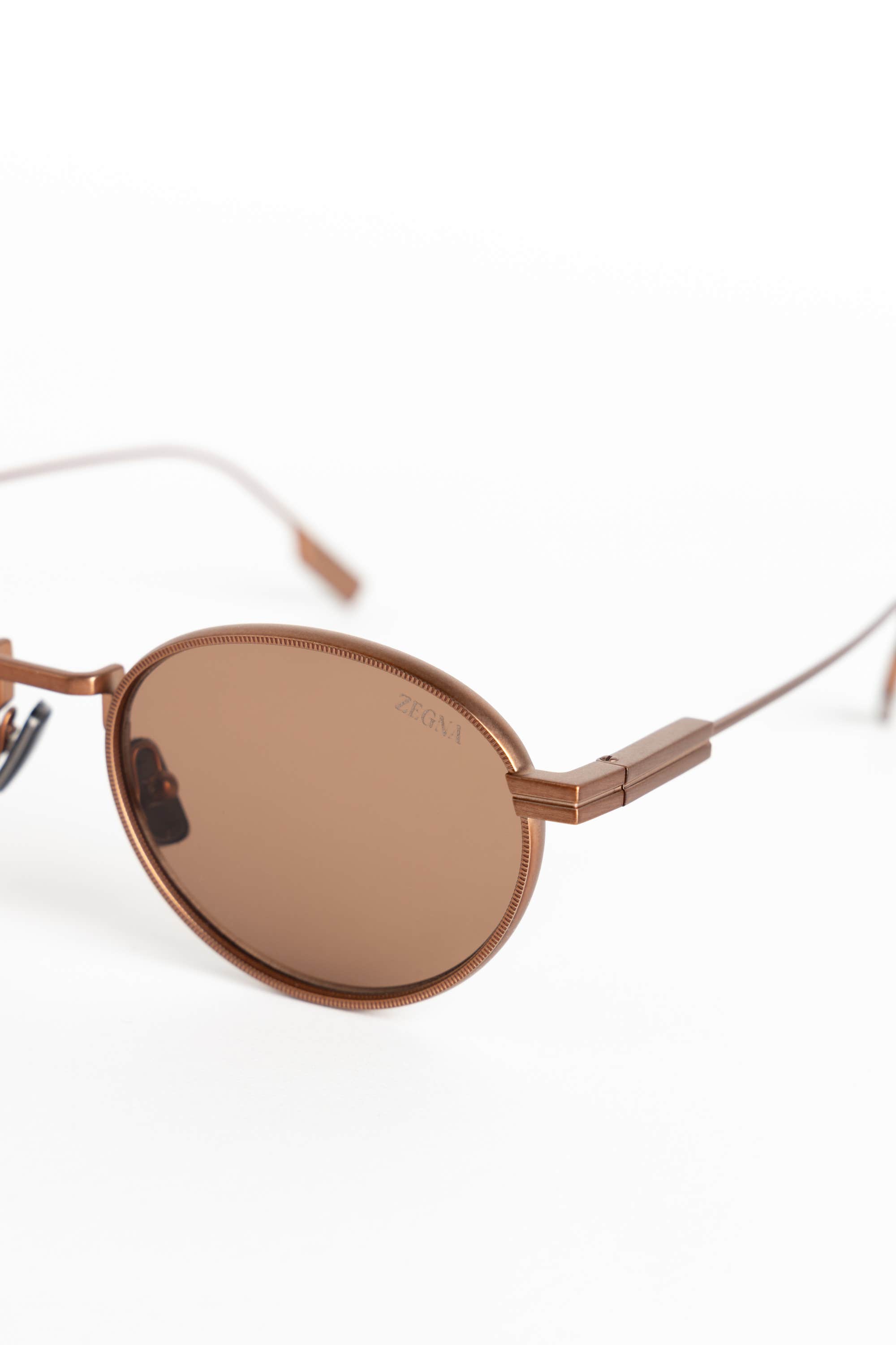 Matte Bronze Oval Sunglasses