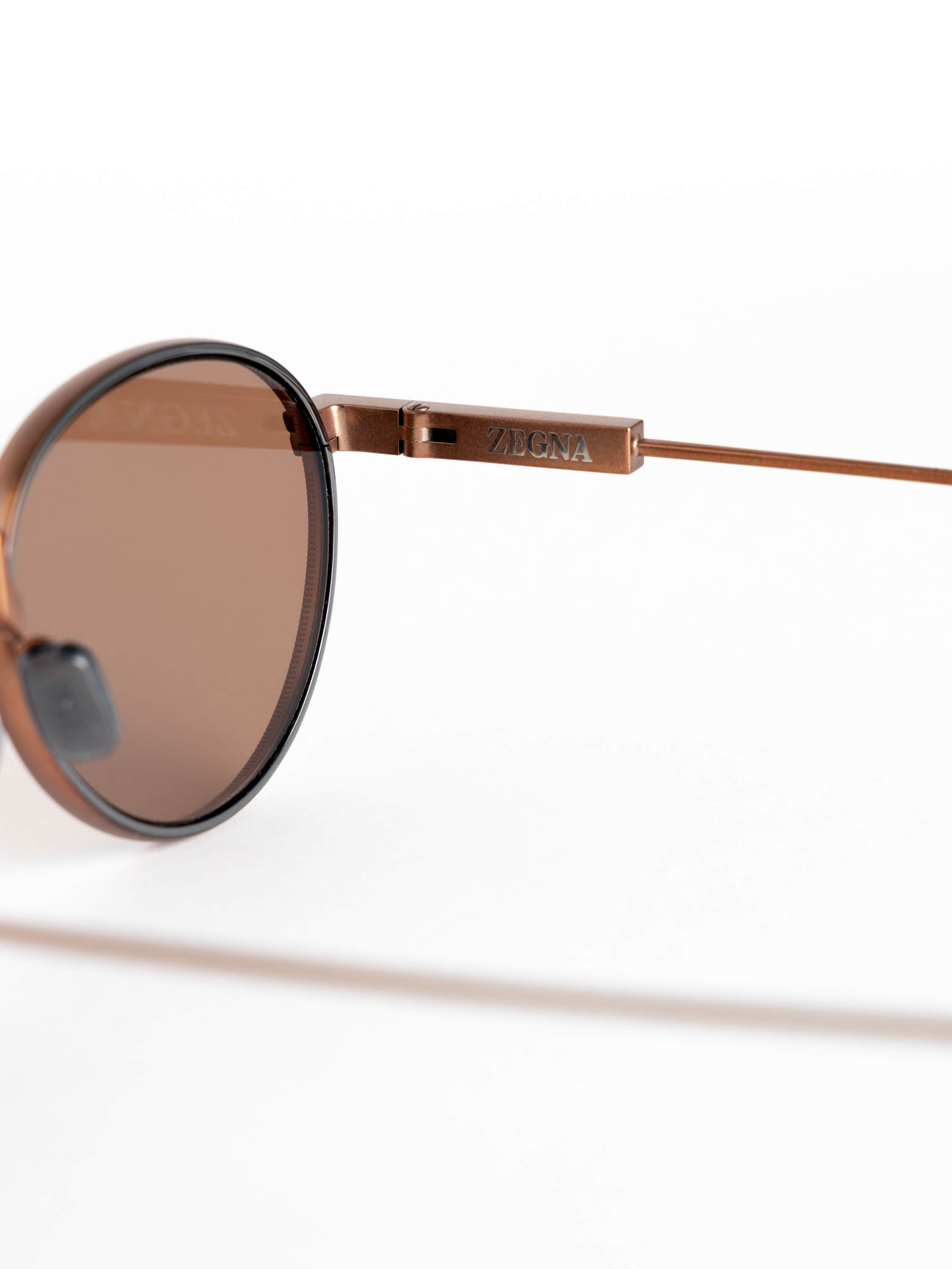 Matte Bronze Oval Sunglasses