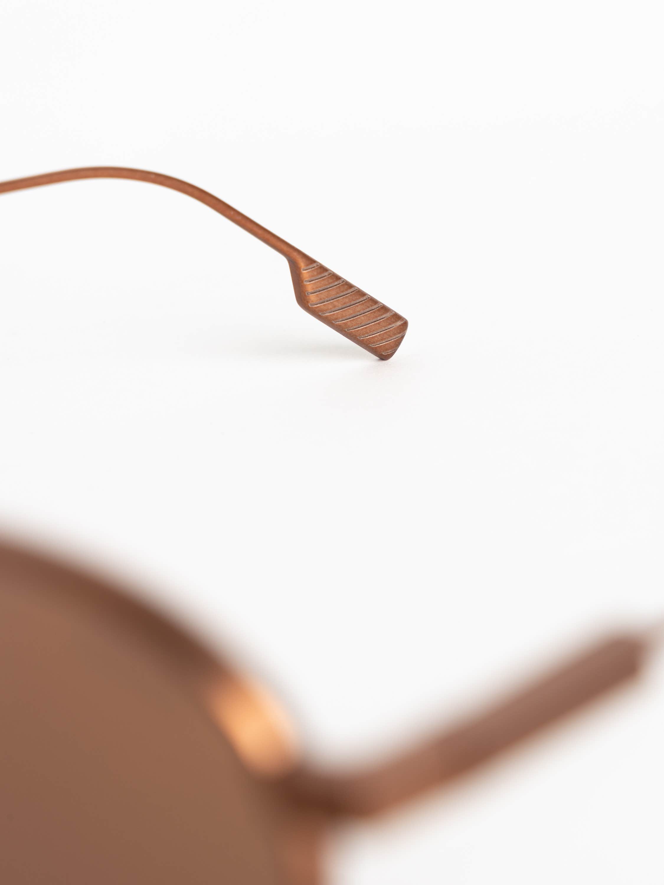 Matte Bronze Oval Sunglasses
