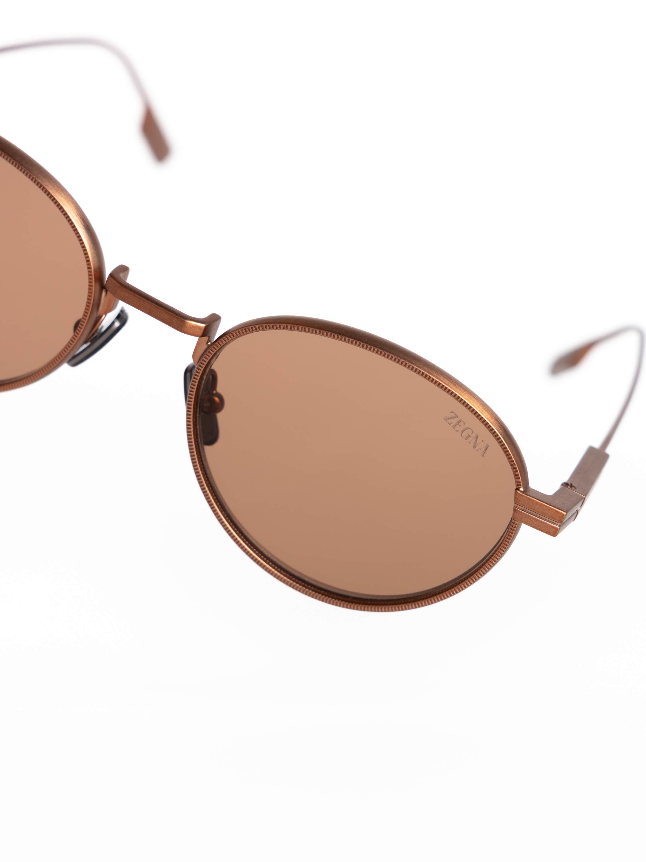 Matte Bronze Oval Sunglasses