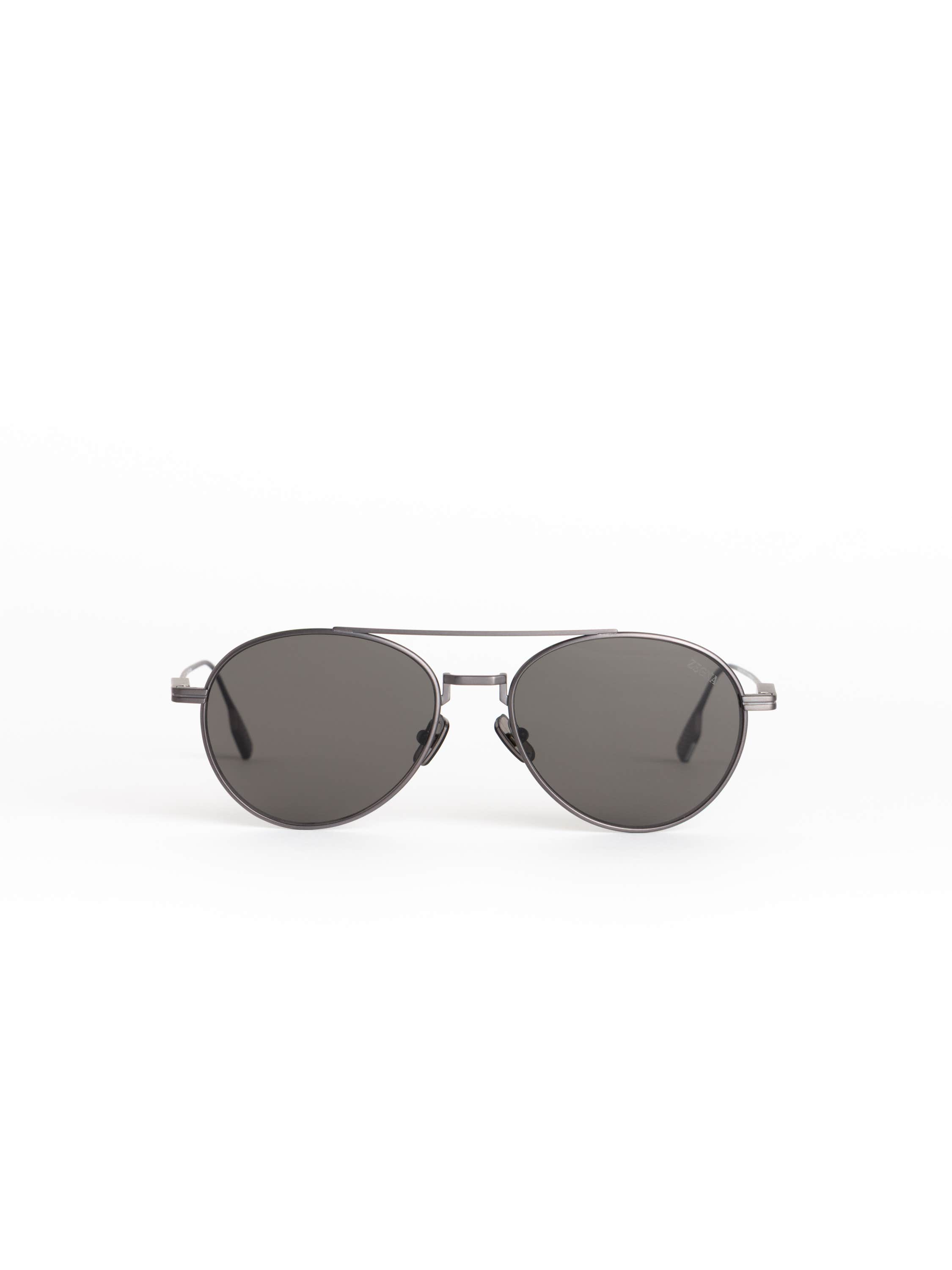 Matte Gunmetal Pilot Sunglasses