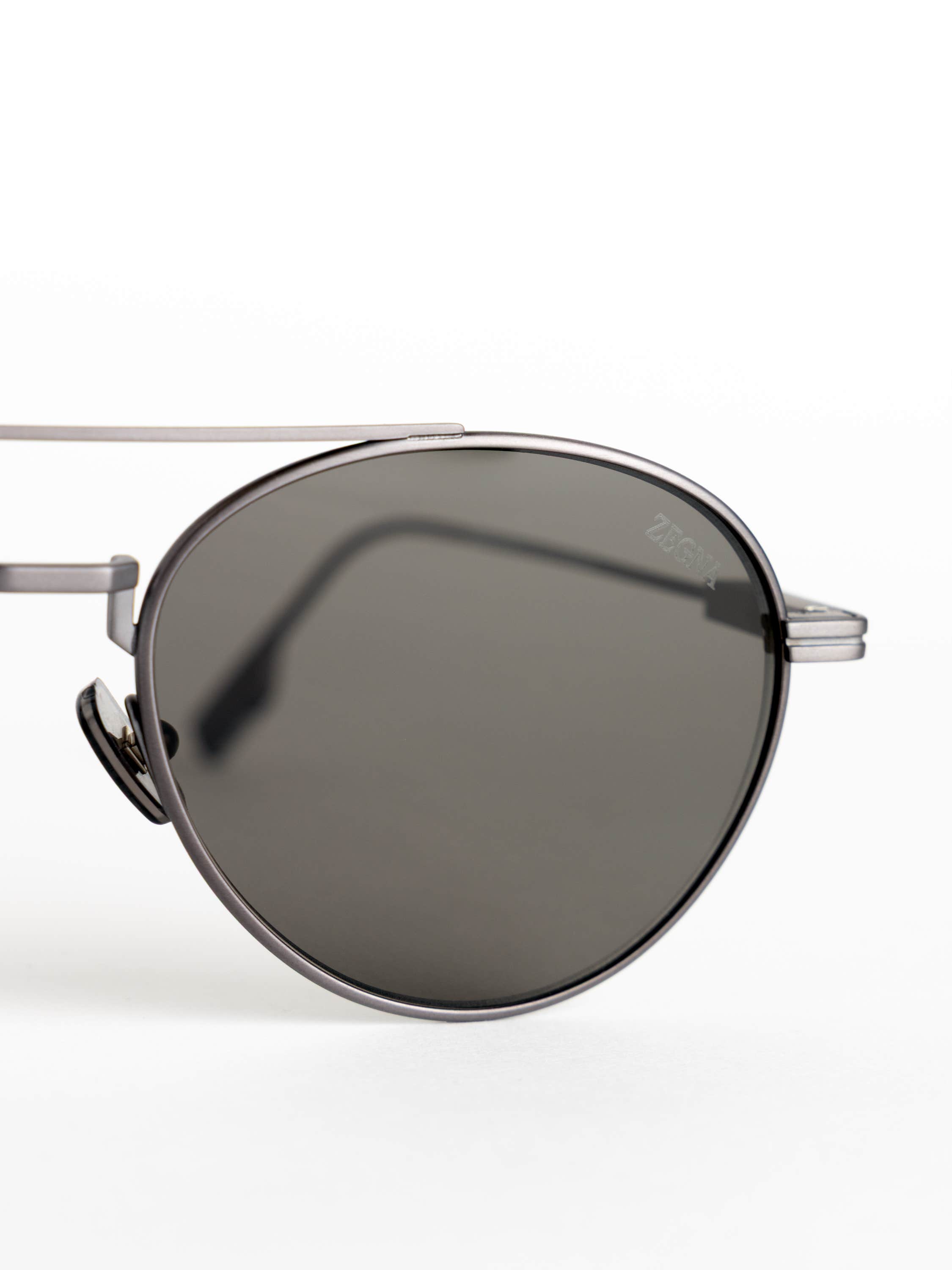 Matte Gunmetal Pilot Sunglasses