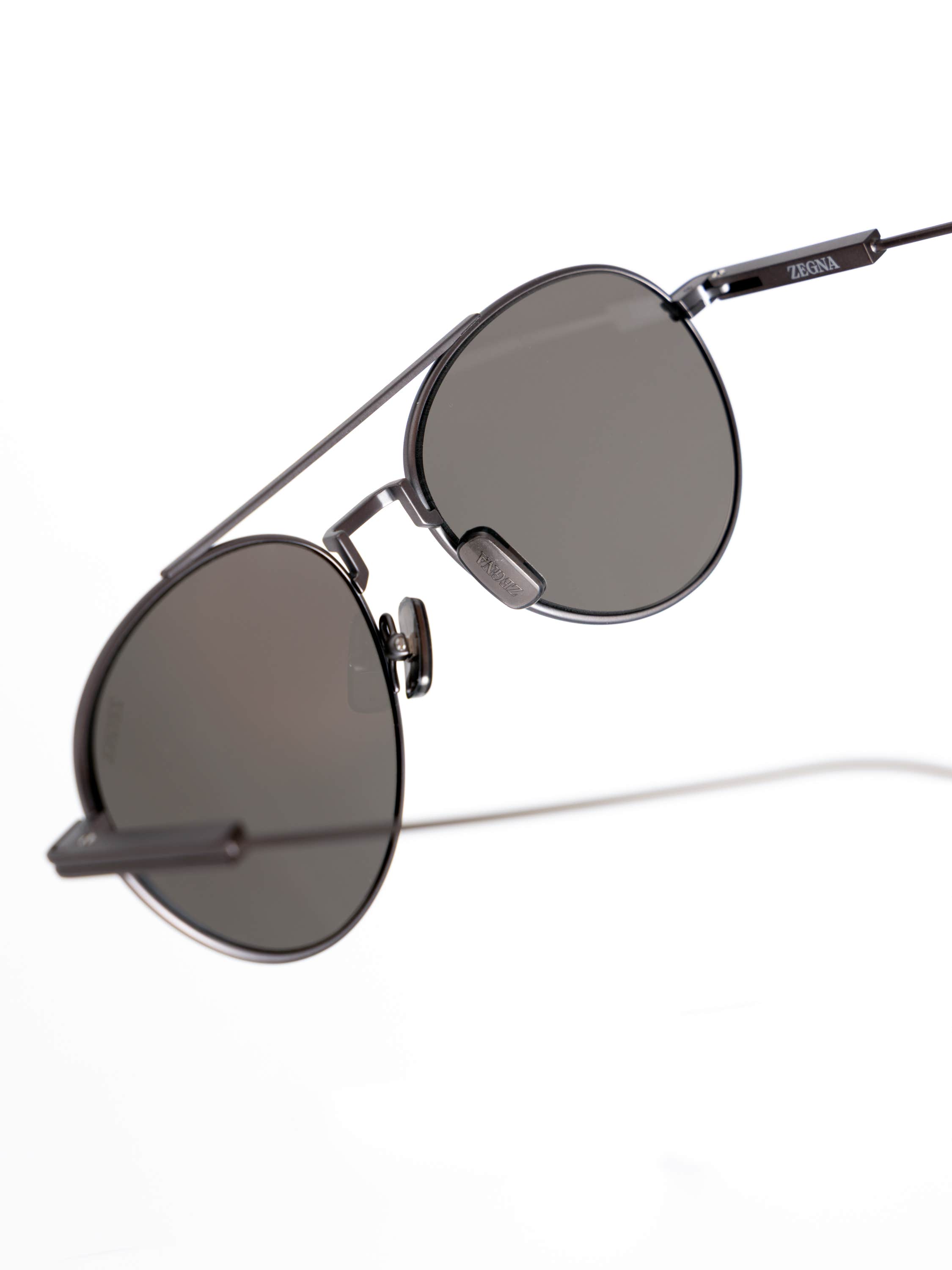 Matte Gunmetal Pilot Sunglasses