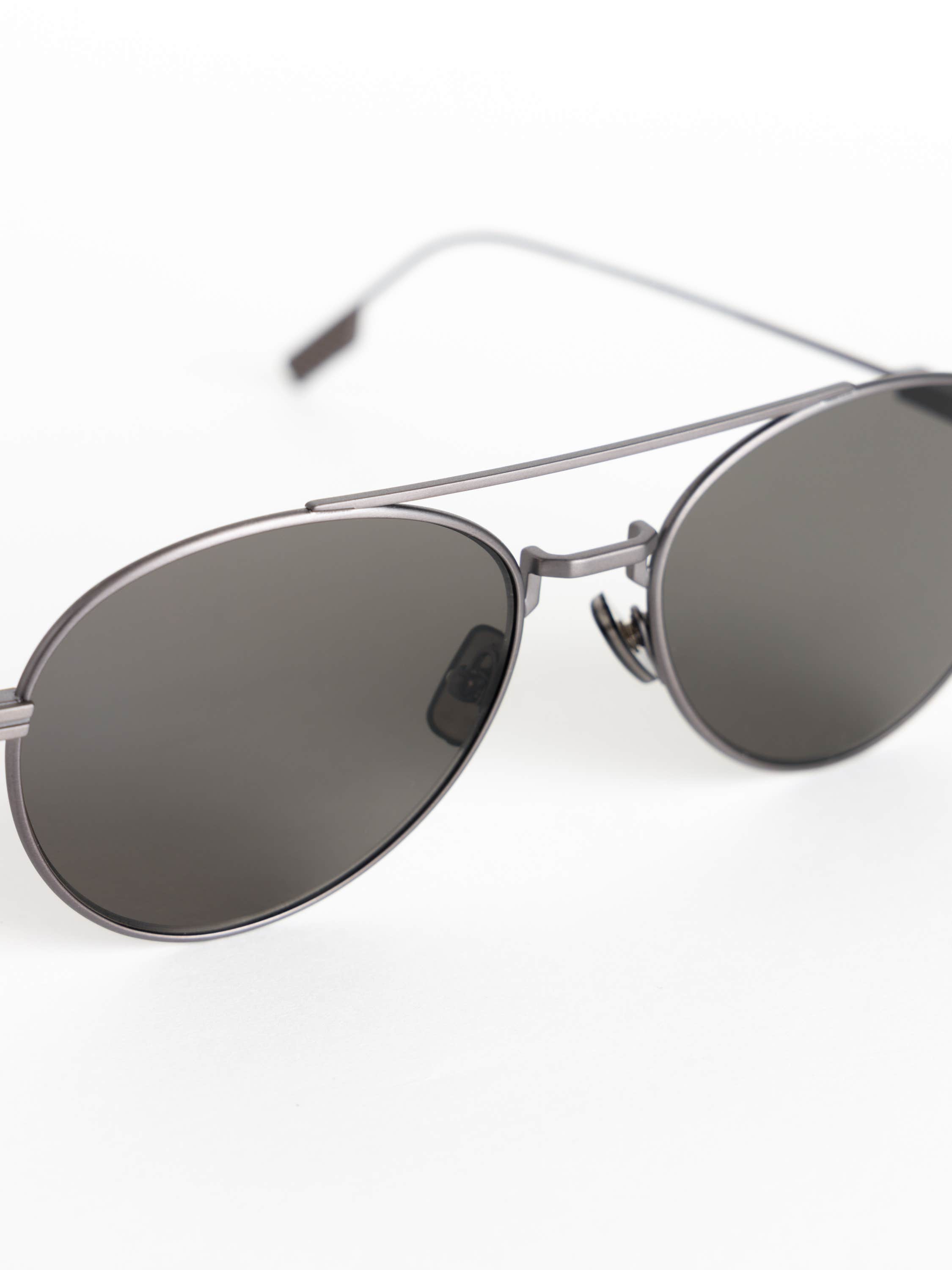 Matte Gunmetal Pilot Sunglasses