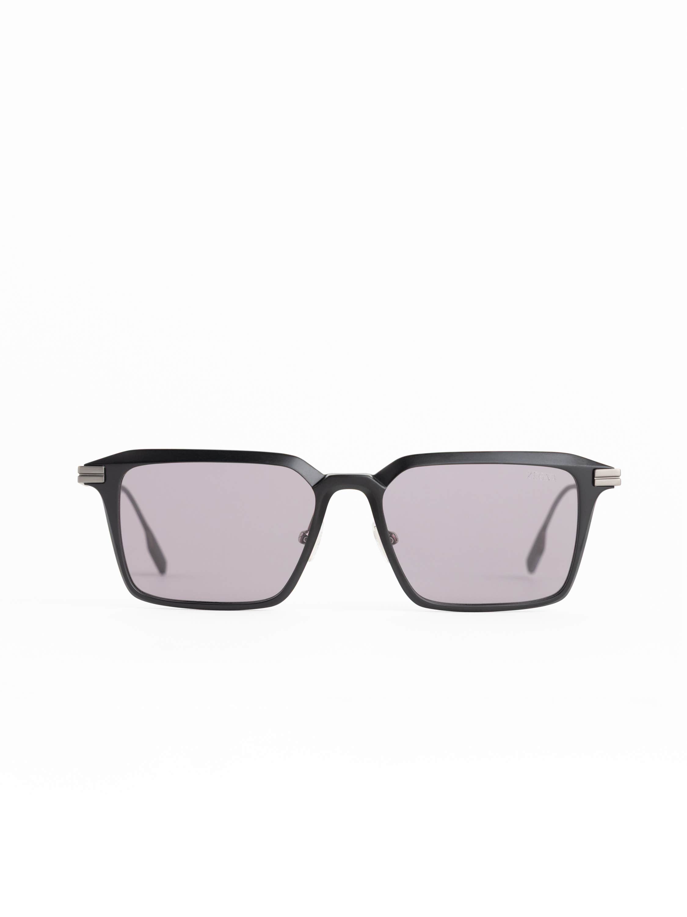 Matte Gunmetal Square Sunglasses