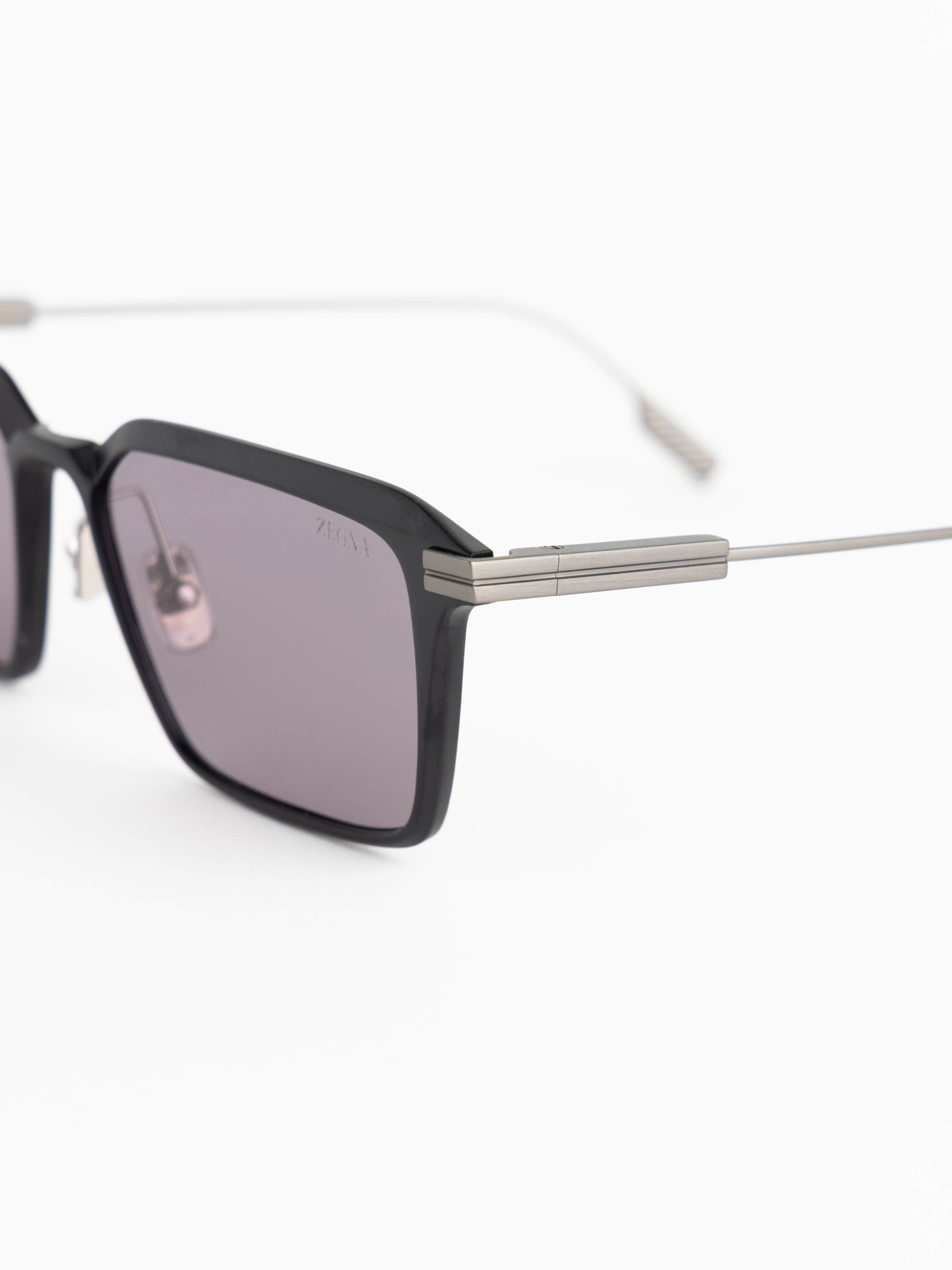 Matte Gunmetal Square Sunglasses