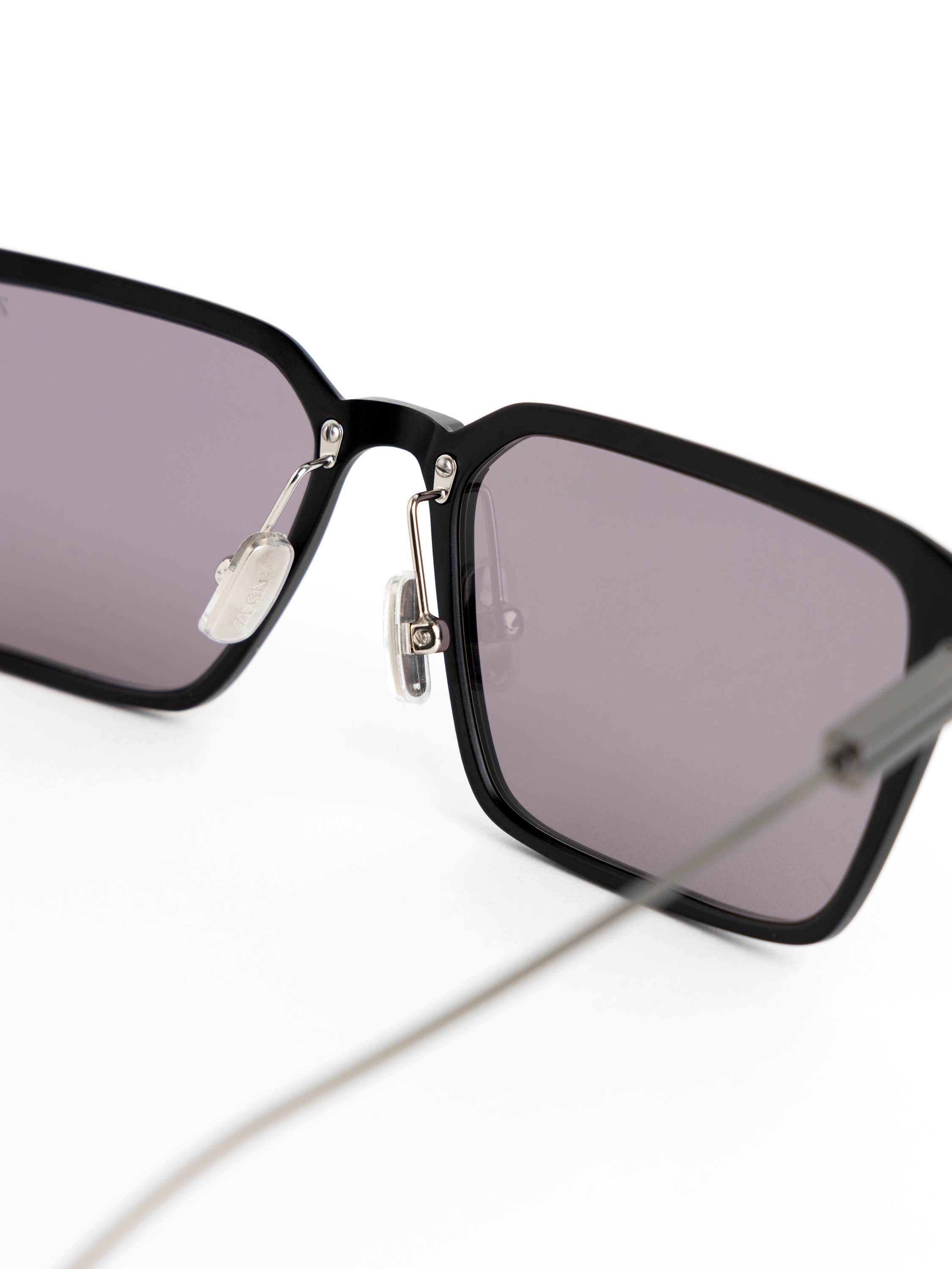 Matte Gunmetal Square Sunglasses