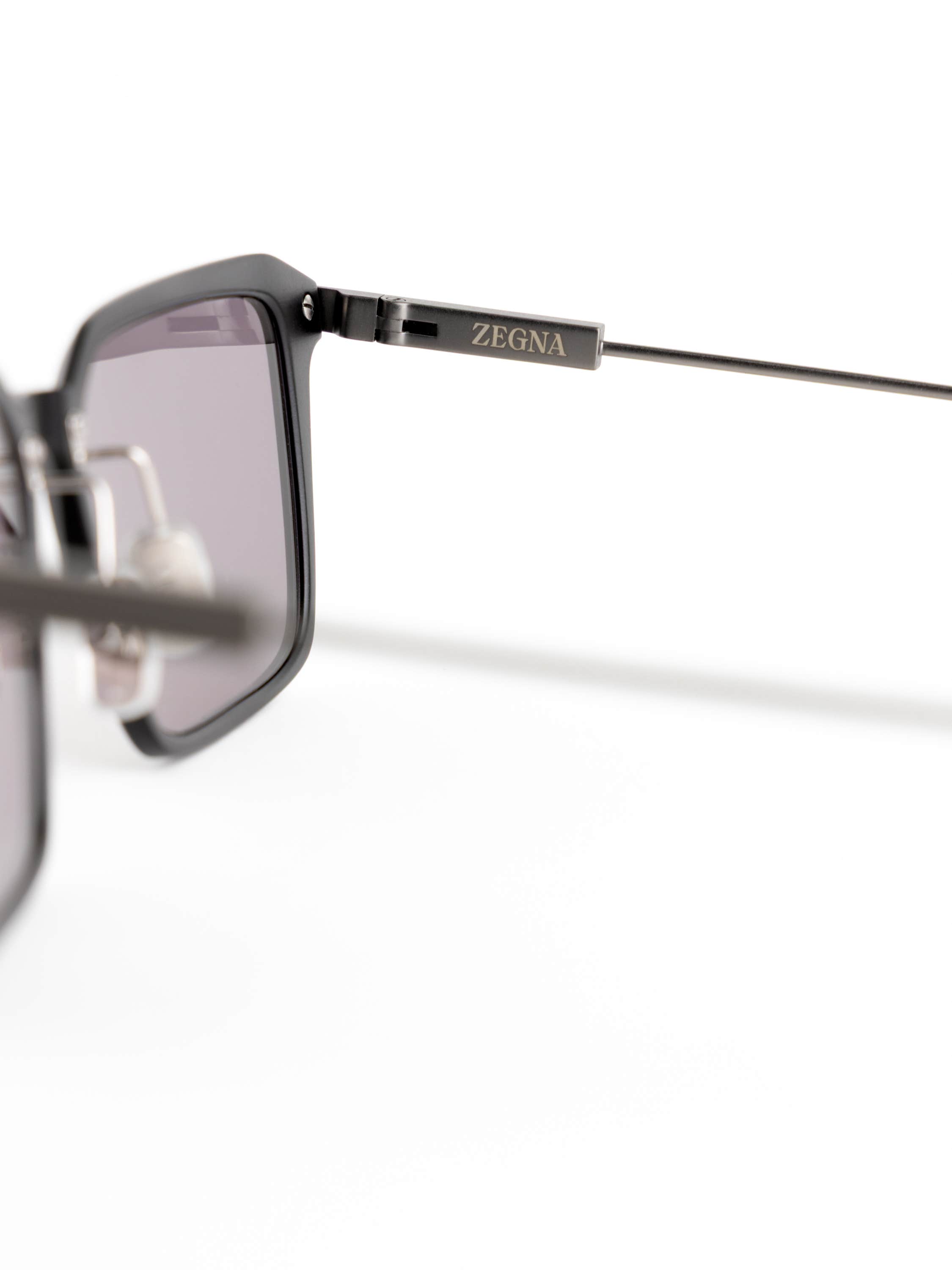 Matte Gunmetal Square Sunglasses