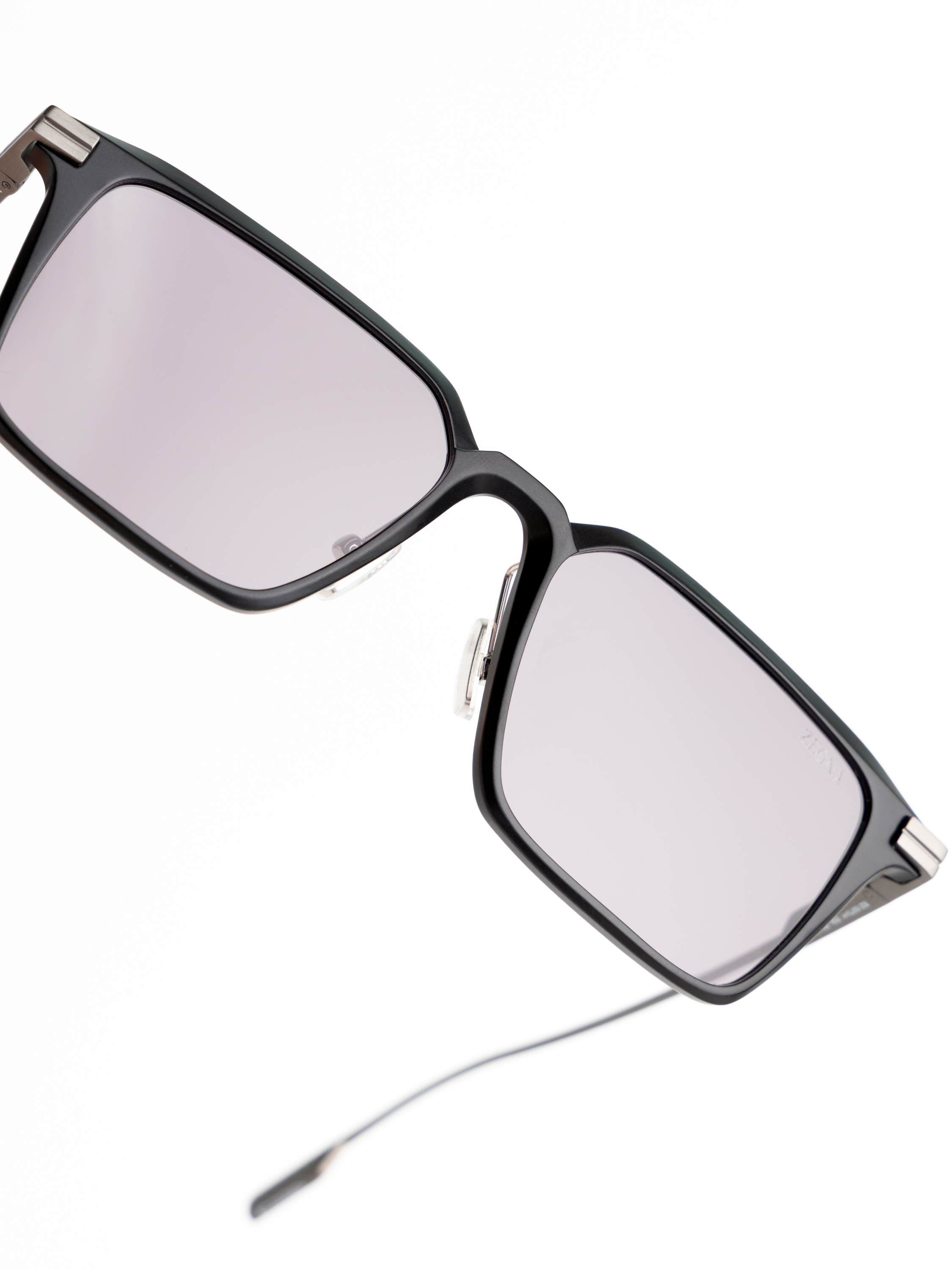 Matte Gunmetal Square Sunglasses