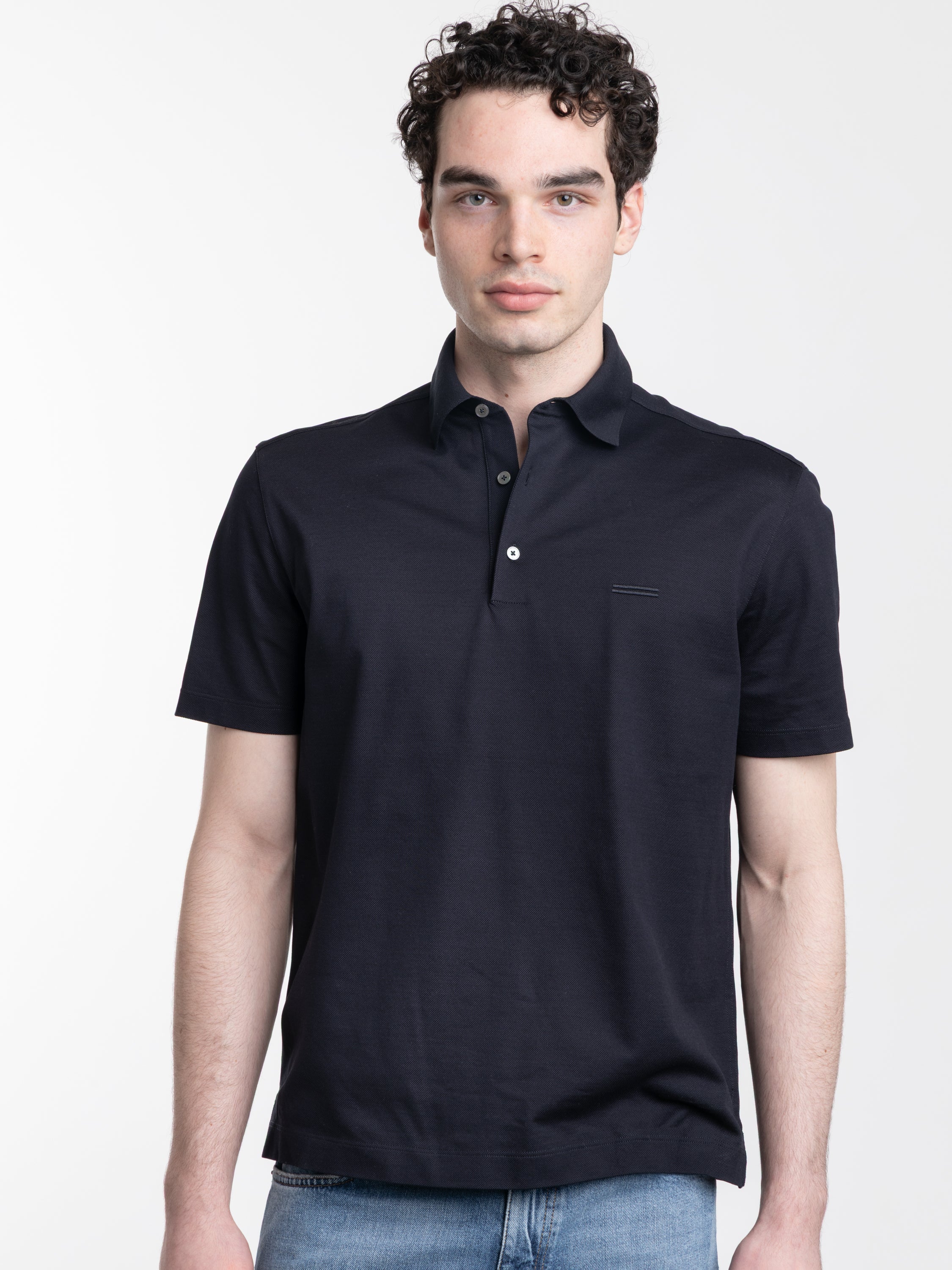 Navy Blue Cotton Polo Shirt – The Helm Clothing
