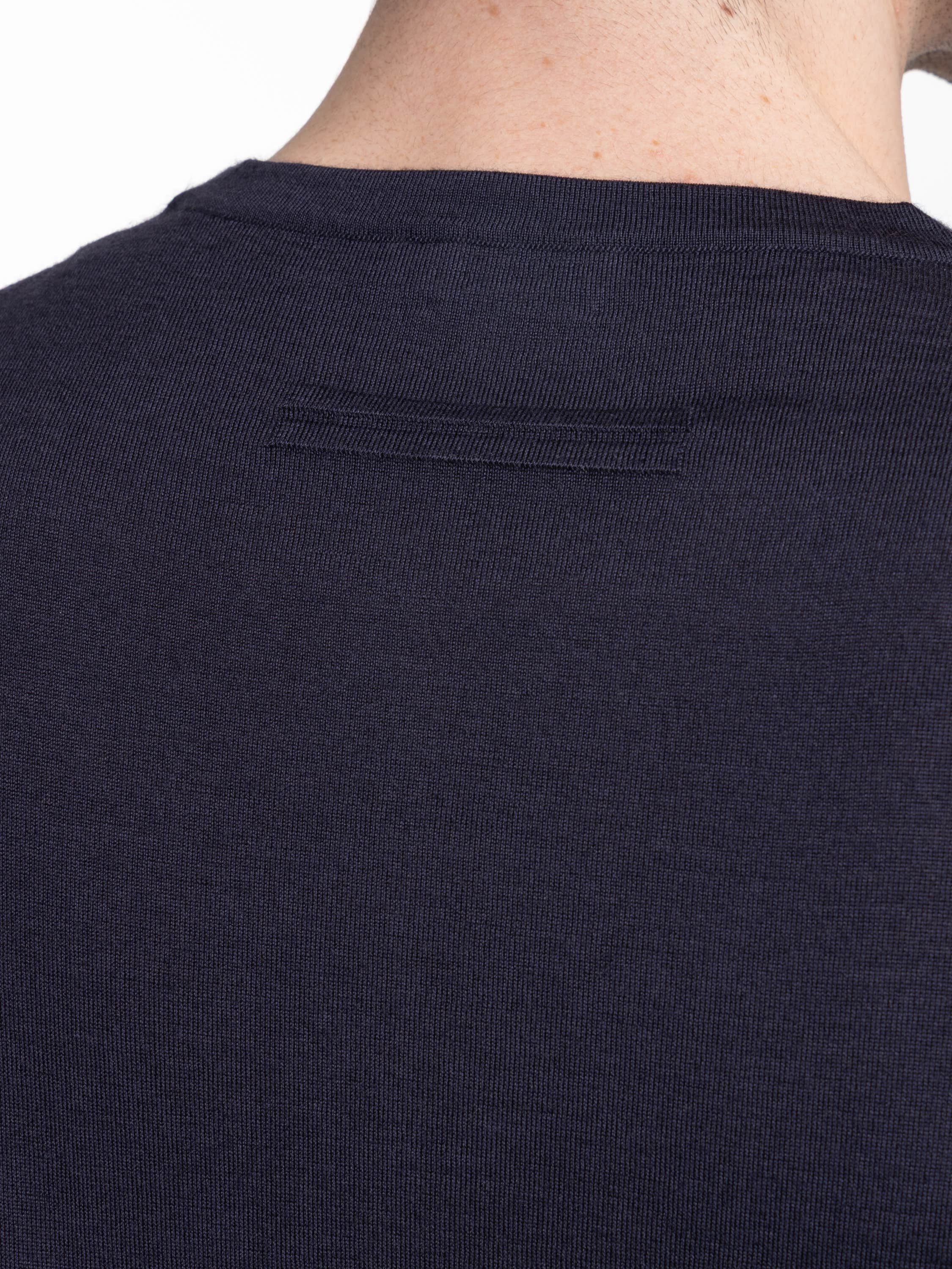Navy Blue Mélange Cashseta Crewneck