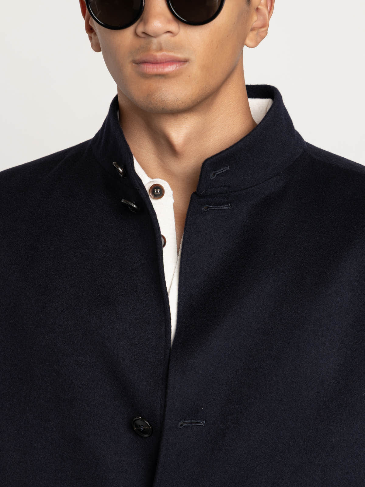 Navy Blue Oasi Cashmere Il Conte Jacket