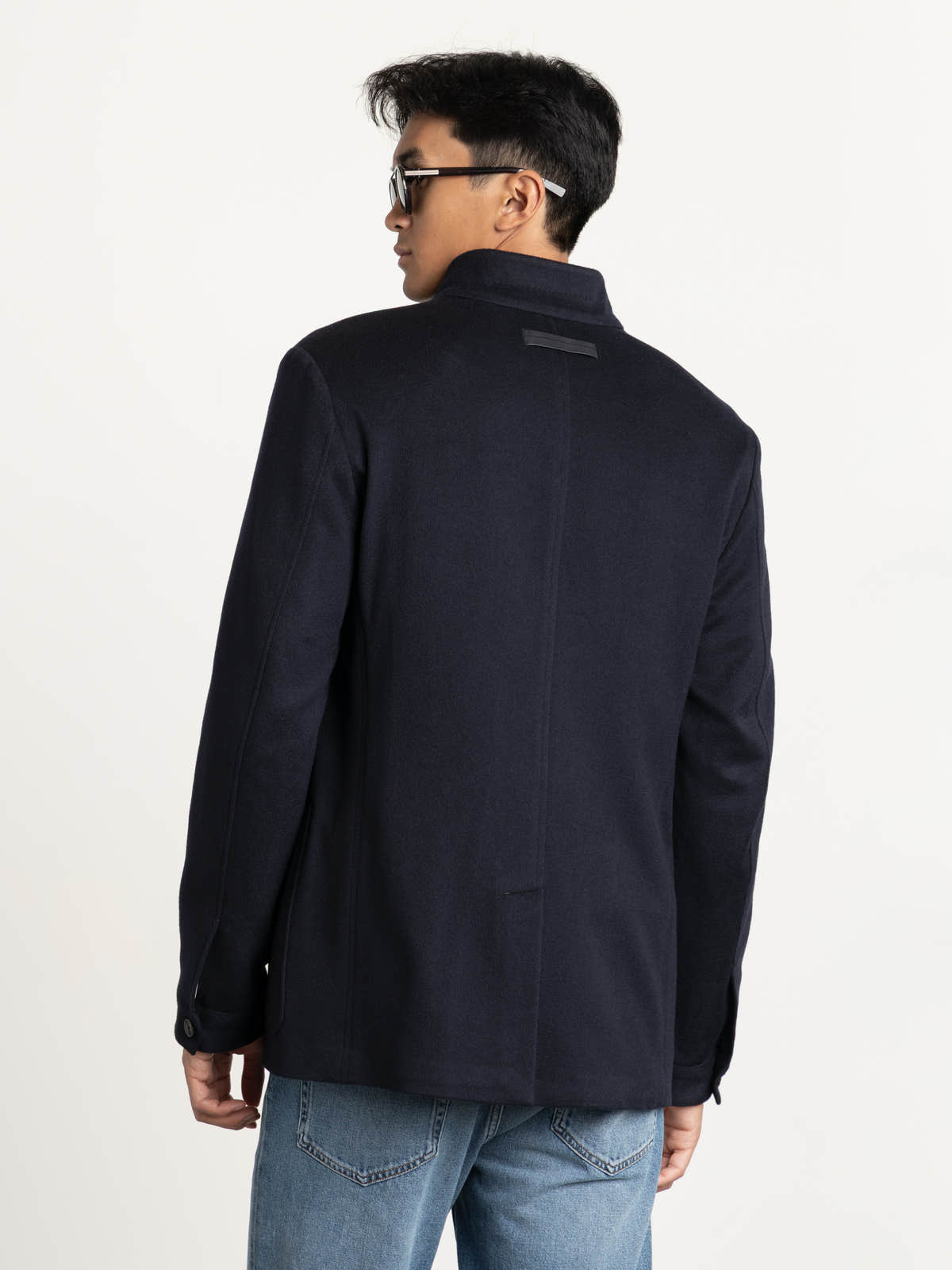 Navy Blue Oasi Cashmere Il Conte Jacket